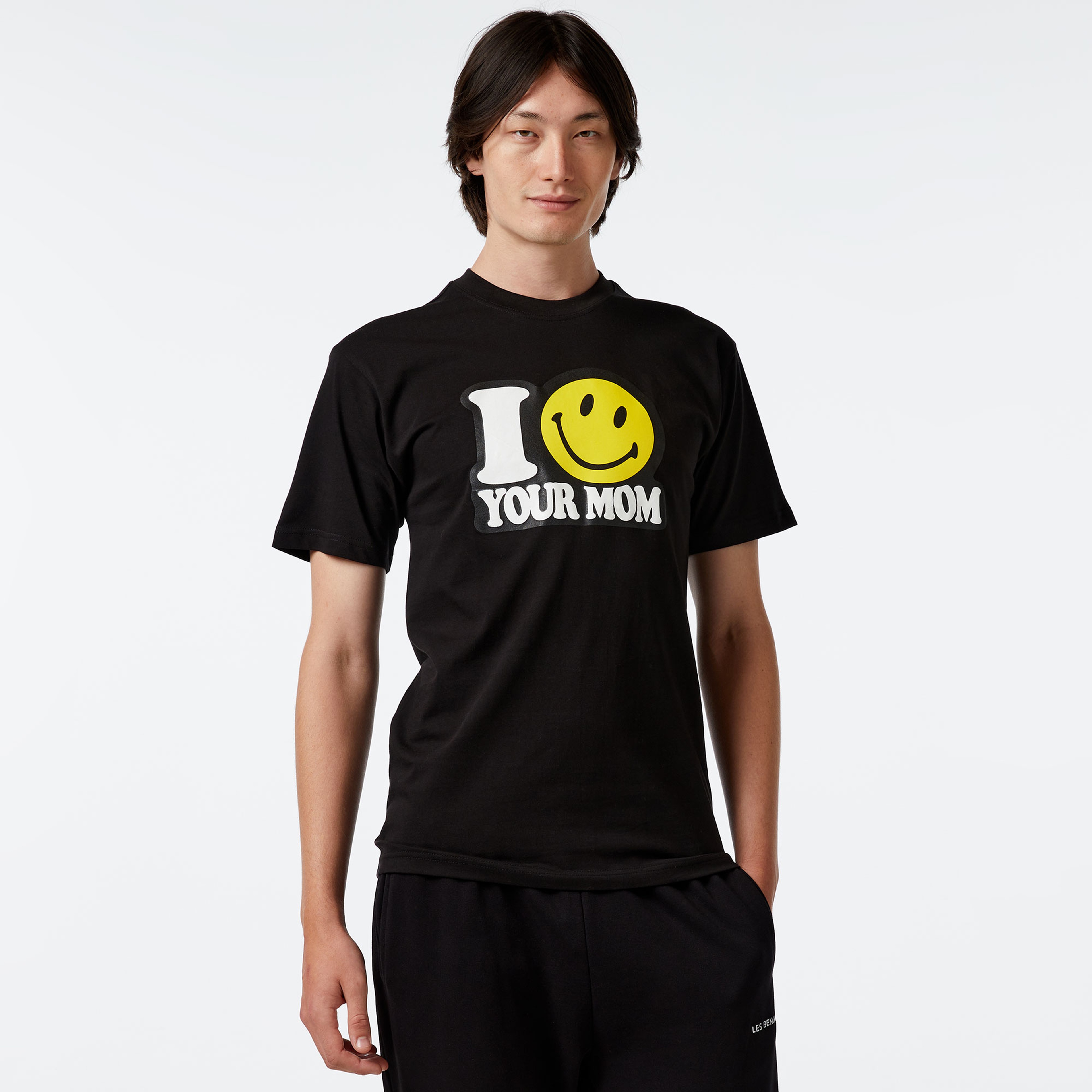 Market Smiley Your Mom Erkek Siyah T-Shirt