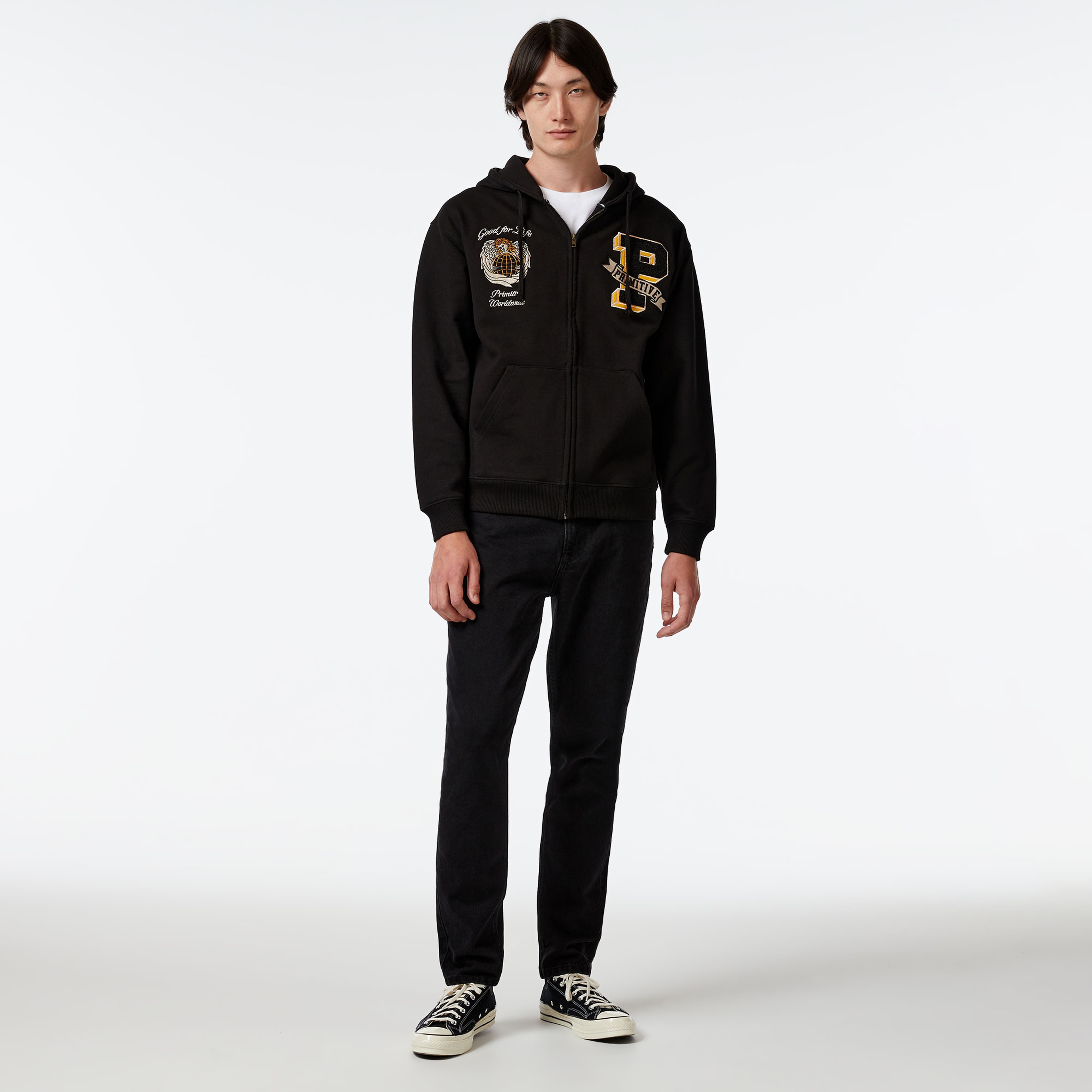 Primitive Altar Zip Erkek Siyah Sweatshirt