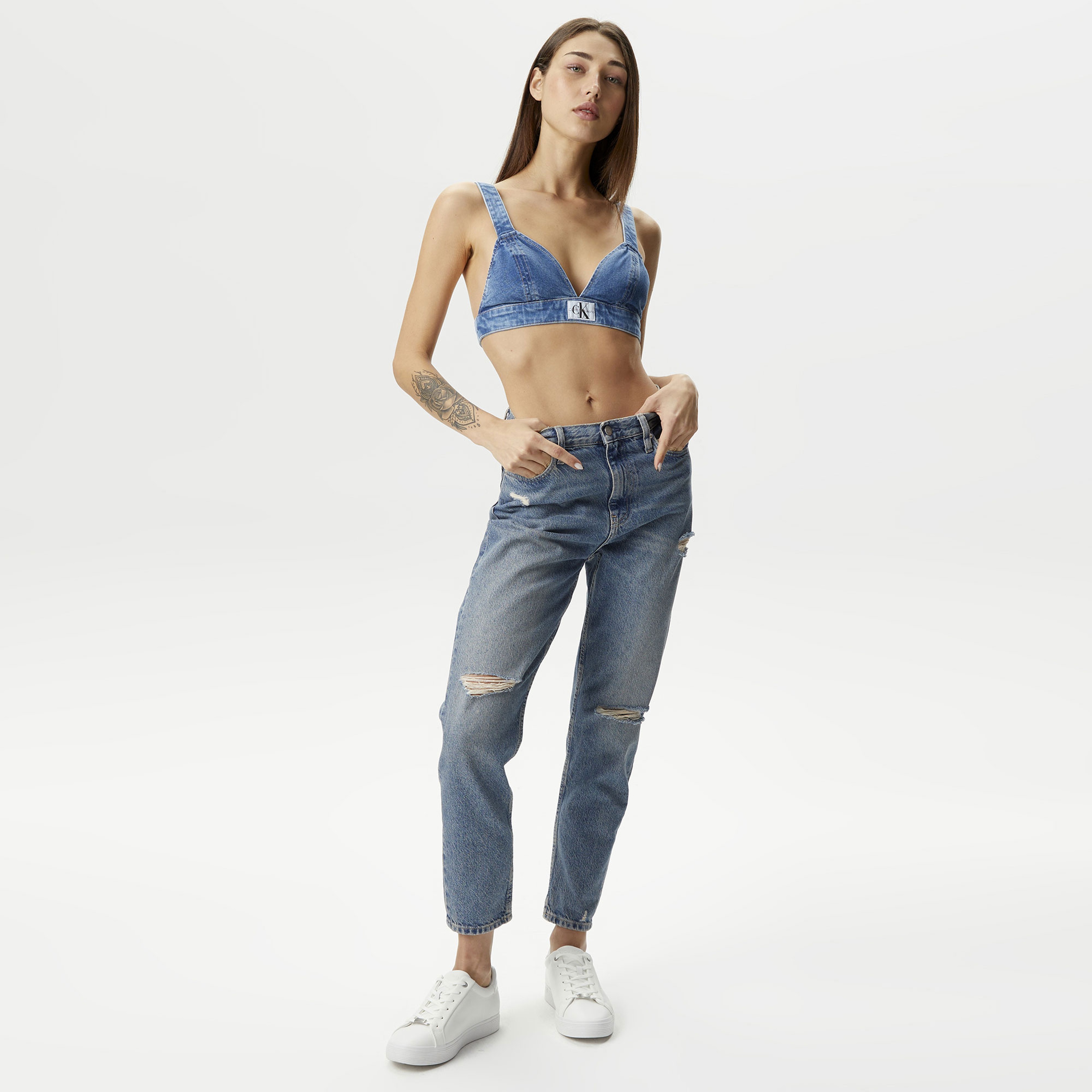 Calvin Klein Jeans Recycled Kadın Mavi Jean
