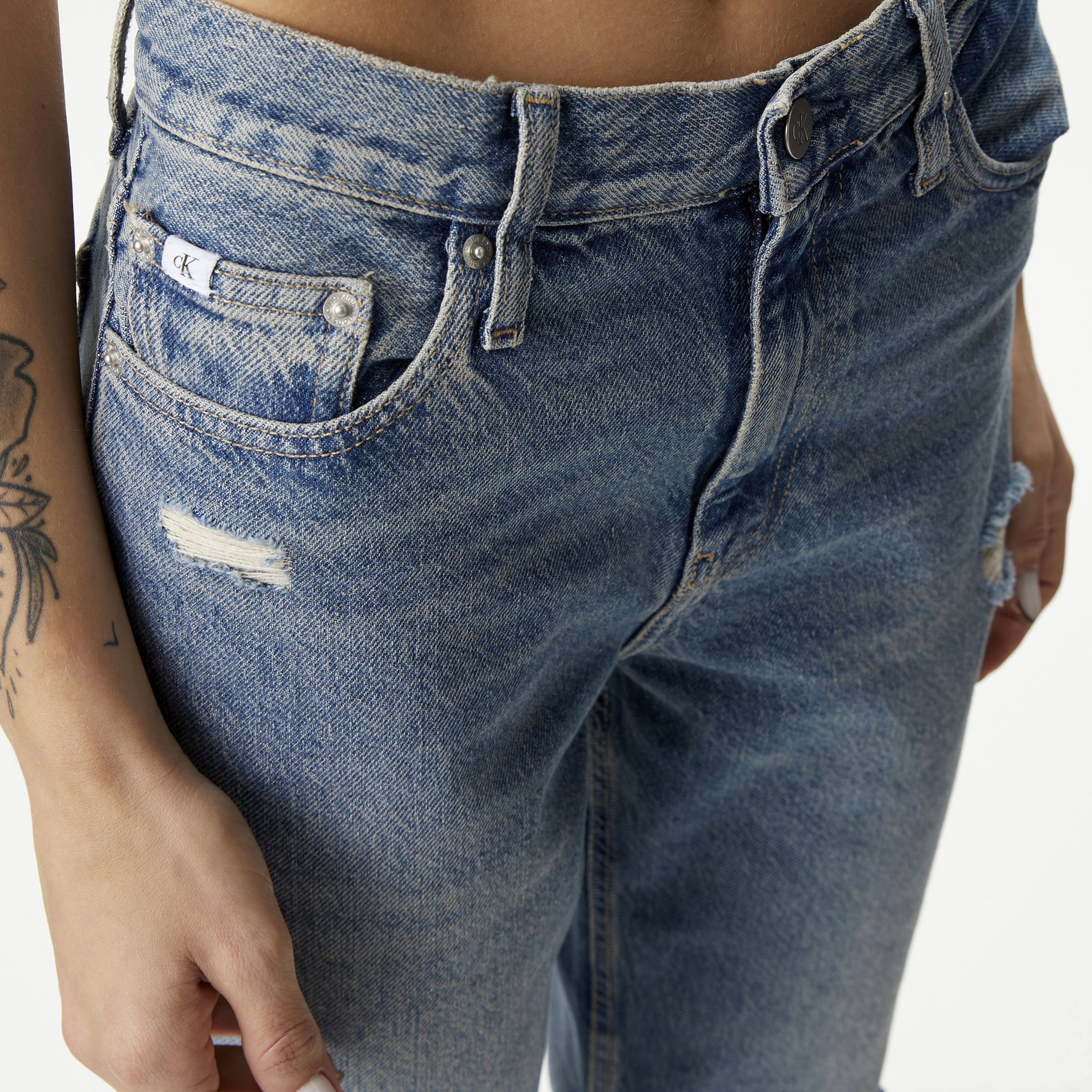 Calvin Klein Jeans Recycled Kadın Mavi Jean