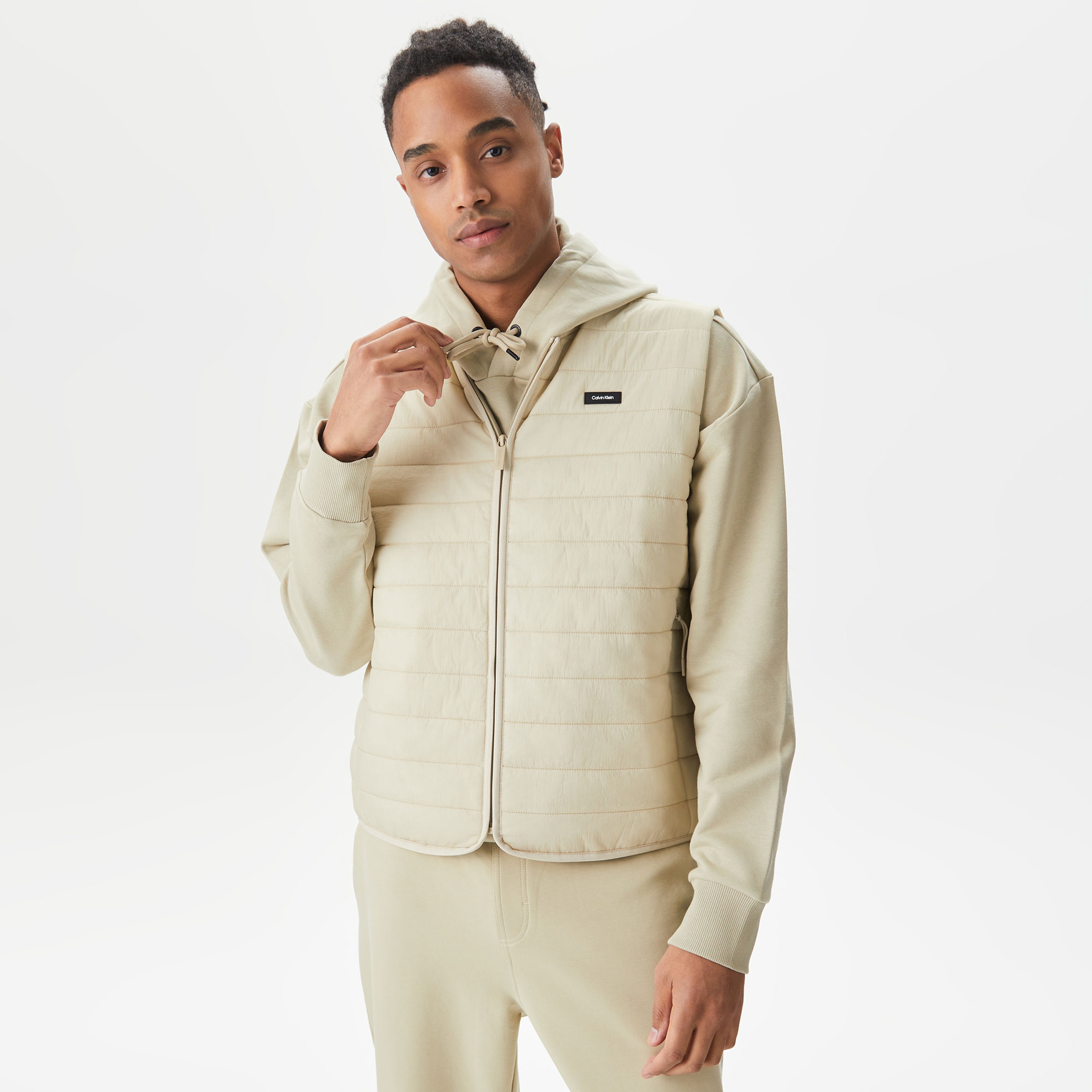 Calvin Klein Essentials Erkek Krem Rengi Yelek