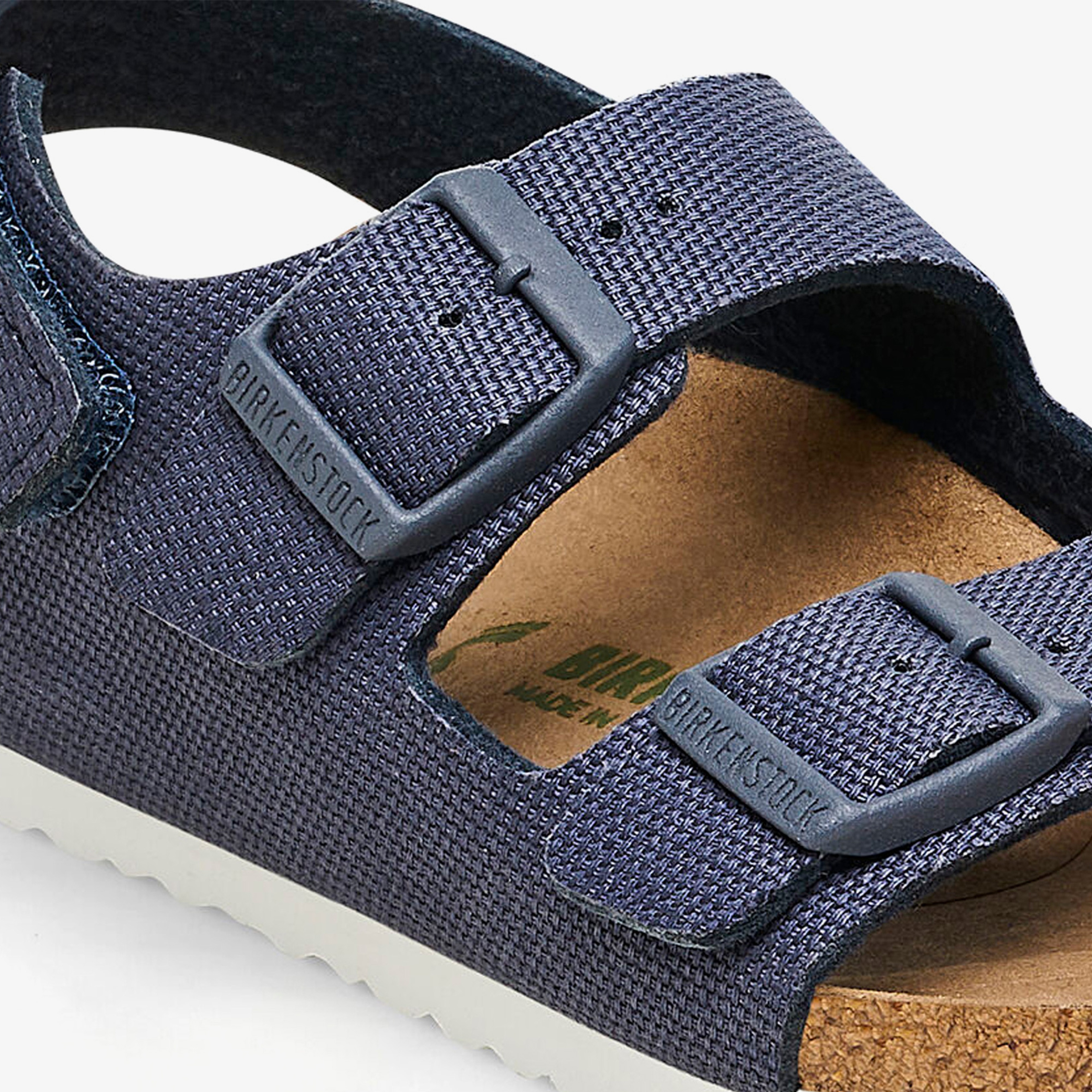 Birkenstock Milano Tex Canvas Vegan Bebek Lacivert Sandalet