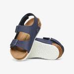 Birkenstock Milano Tex Canvas Vegan Bebek Lacivert Sandalet