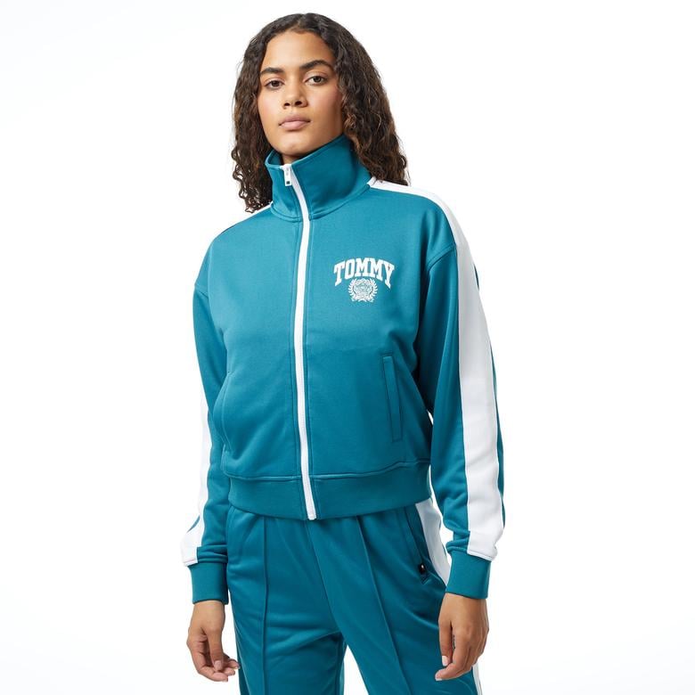 Tommy Jeans Varsity Sport 2 Track Kadın Mavi Sweatshirt