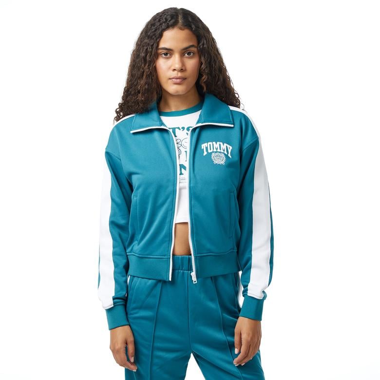 Tommy Jeans Varsity Sport 2 Track Kadın Mavi Sweatshirt
