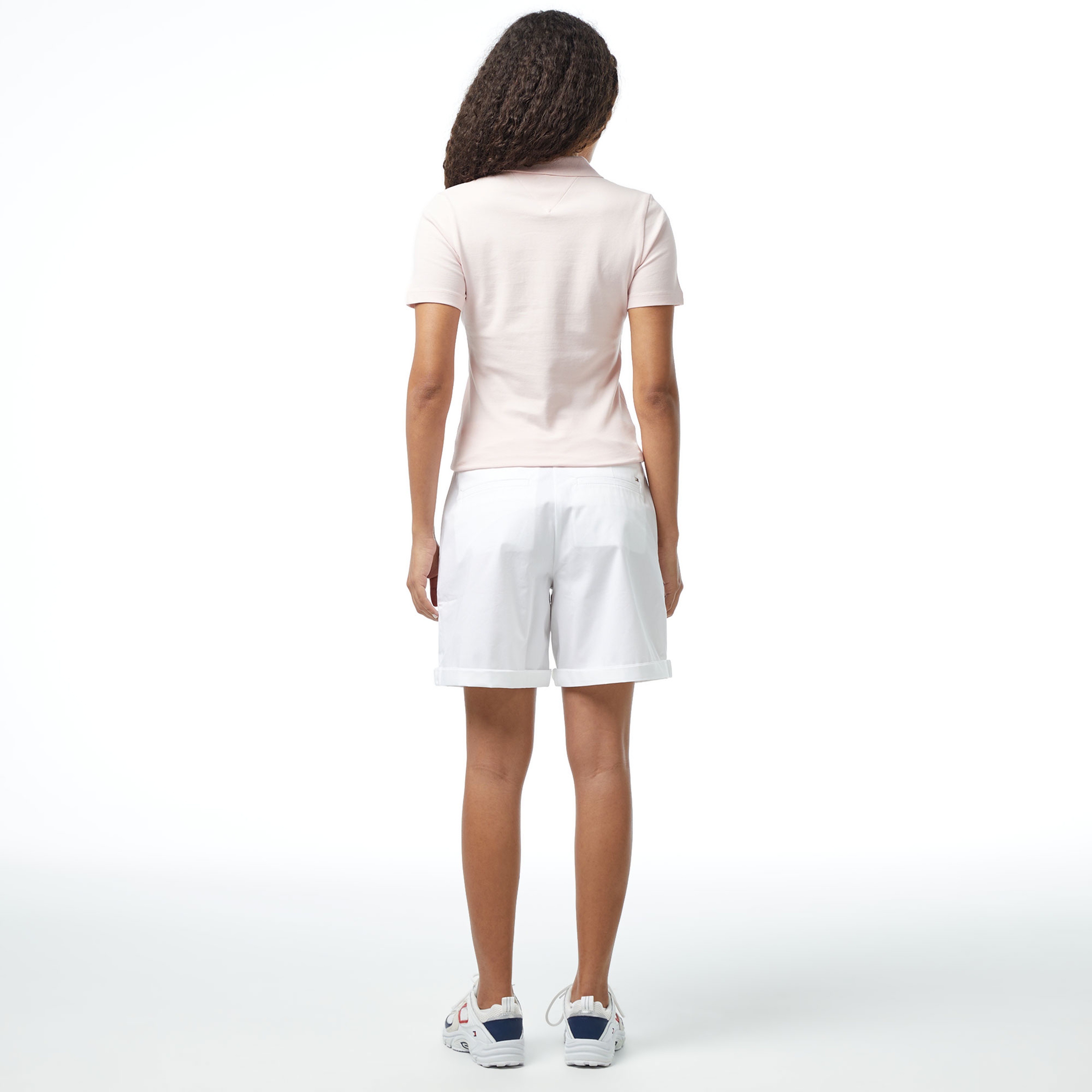 Tommy Hilfiger Co Blend Chino Kadın Beyaz Şort