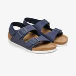 Birkenstock Milano Tex Canvas Vegan Bebek Lacivert Sandalet