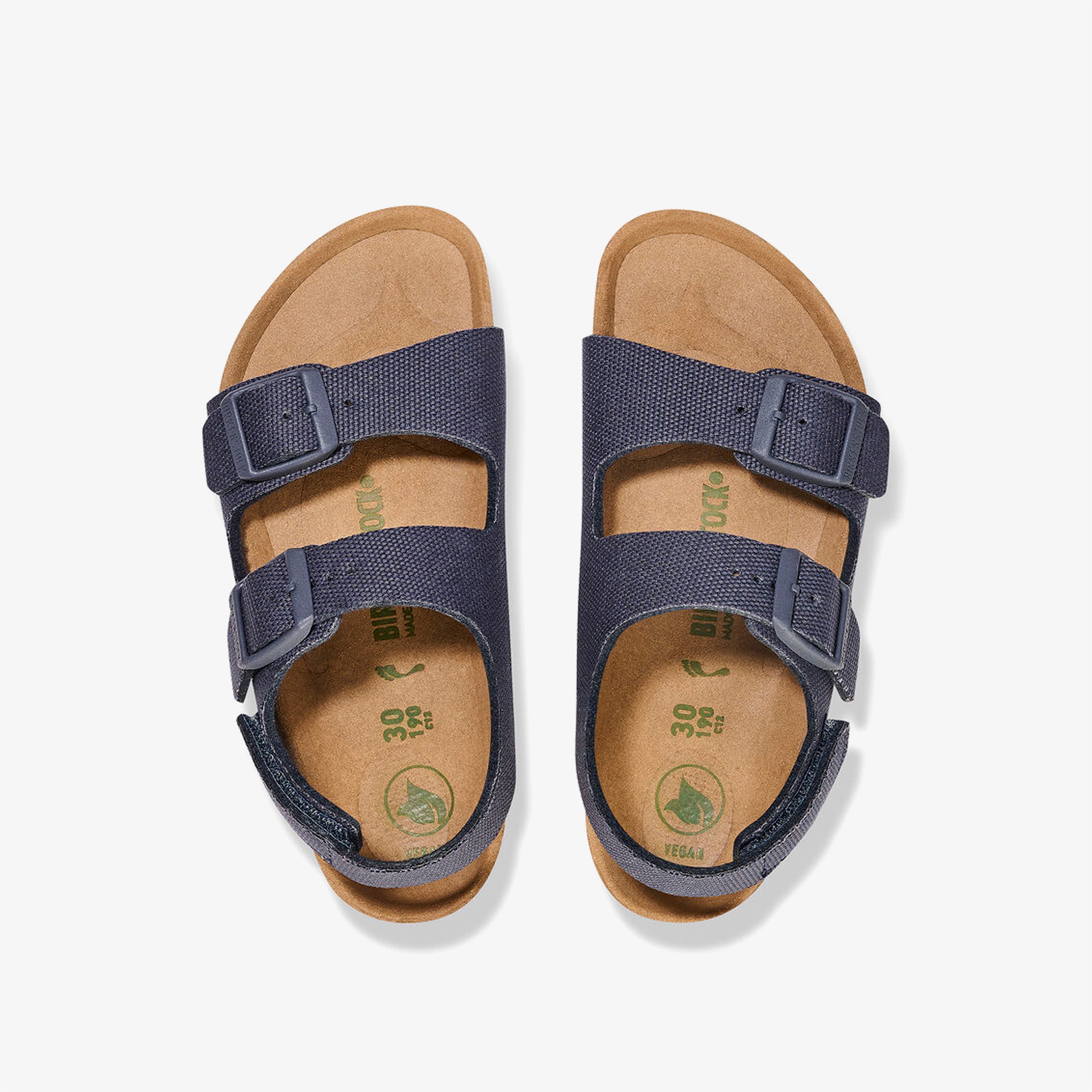 Birkenstock Milano Tex Canvas Vegan Bebek Lacivert Sandalet