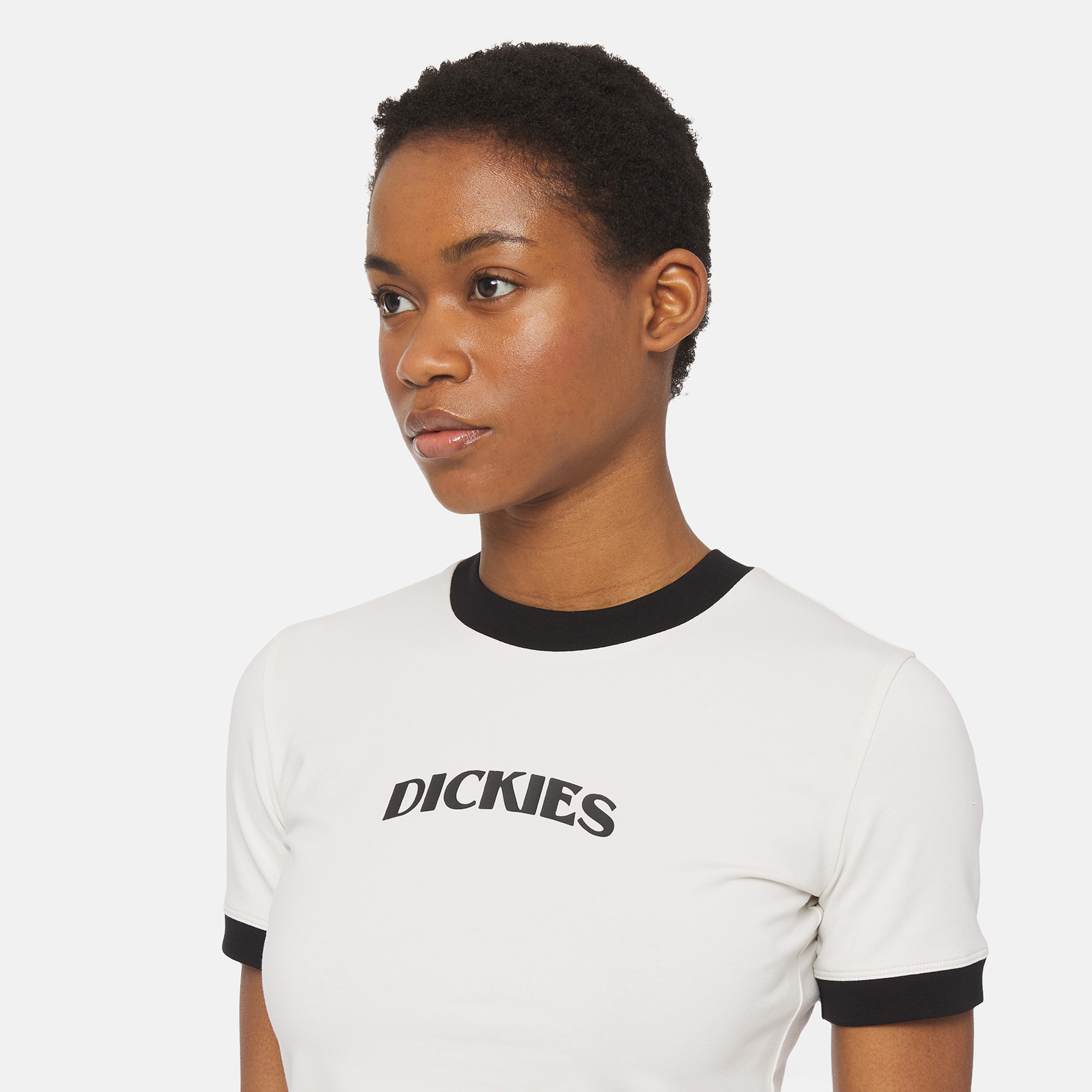 Dickies Herndon Ringer Kadın Beyaz Sweatshirt