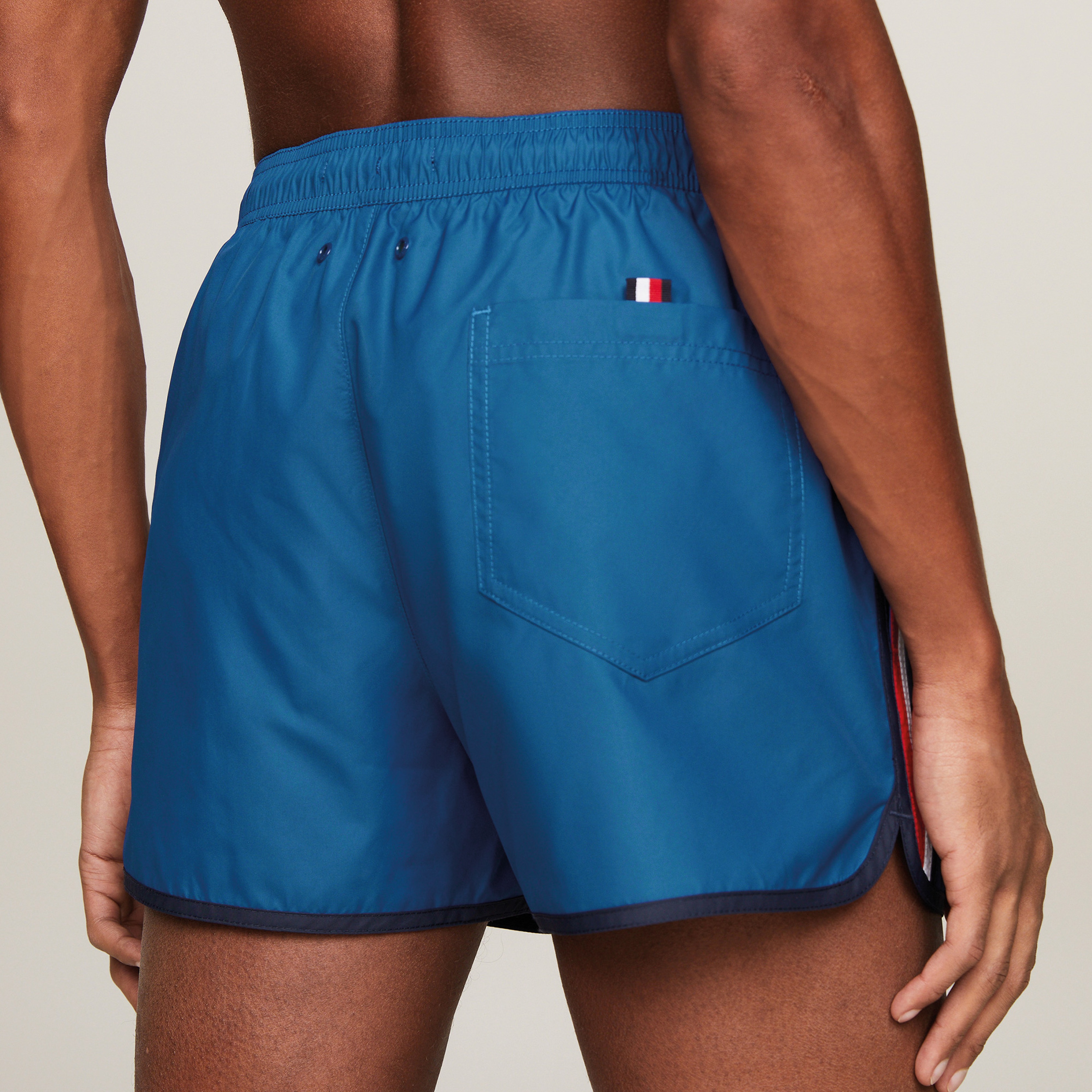 Tommy Hilfiger Runner Erkek Mavi Mayo Şort