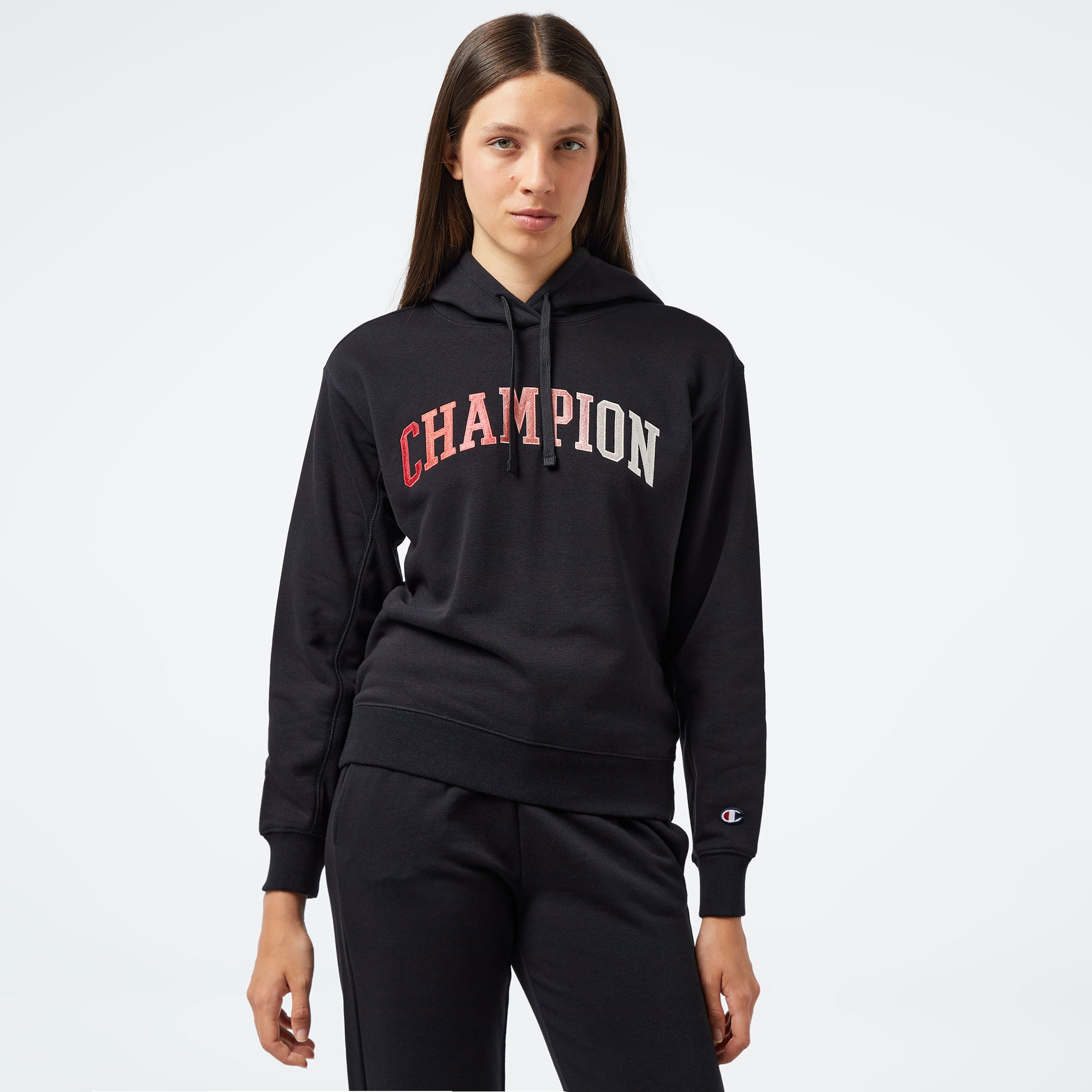 Champion Classic Kadın Siyah Hoodie