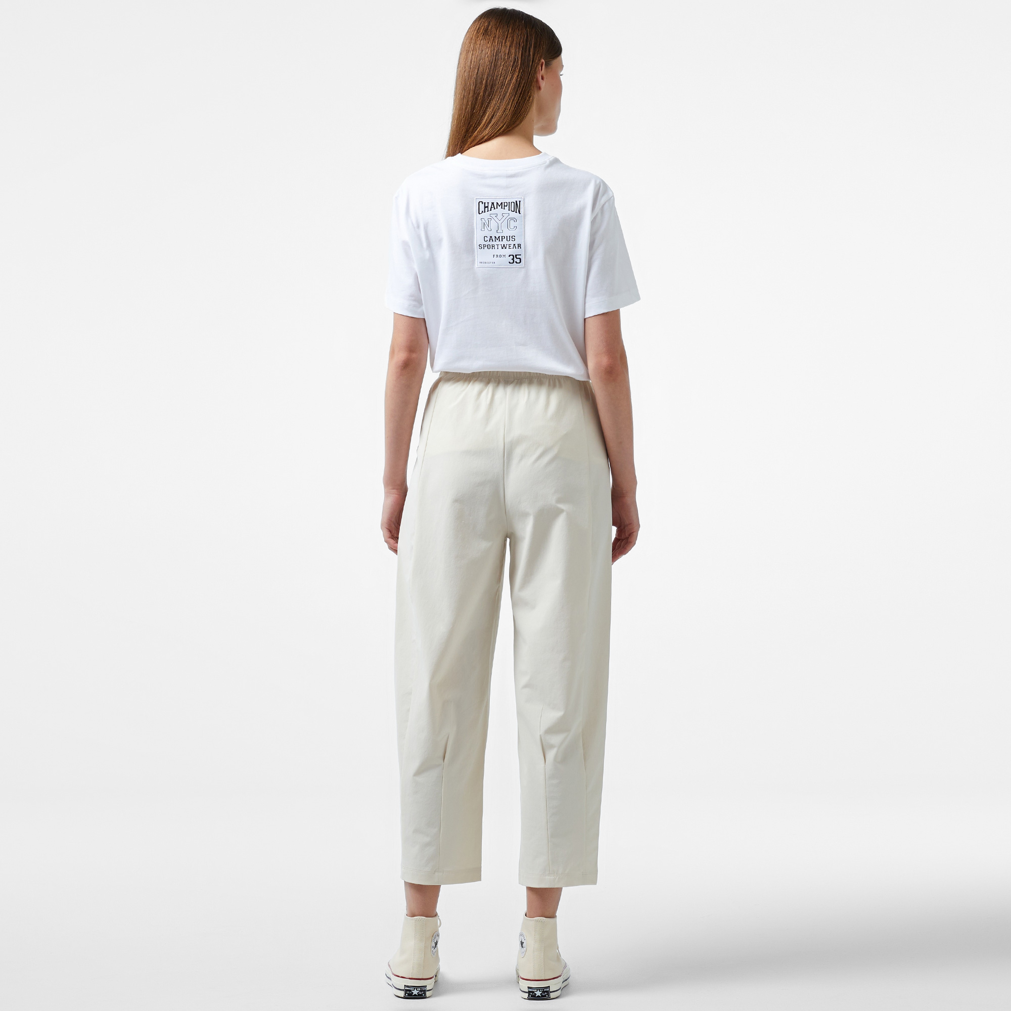 Champion Wide Leg Kadın Krem Pantolon