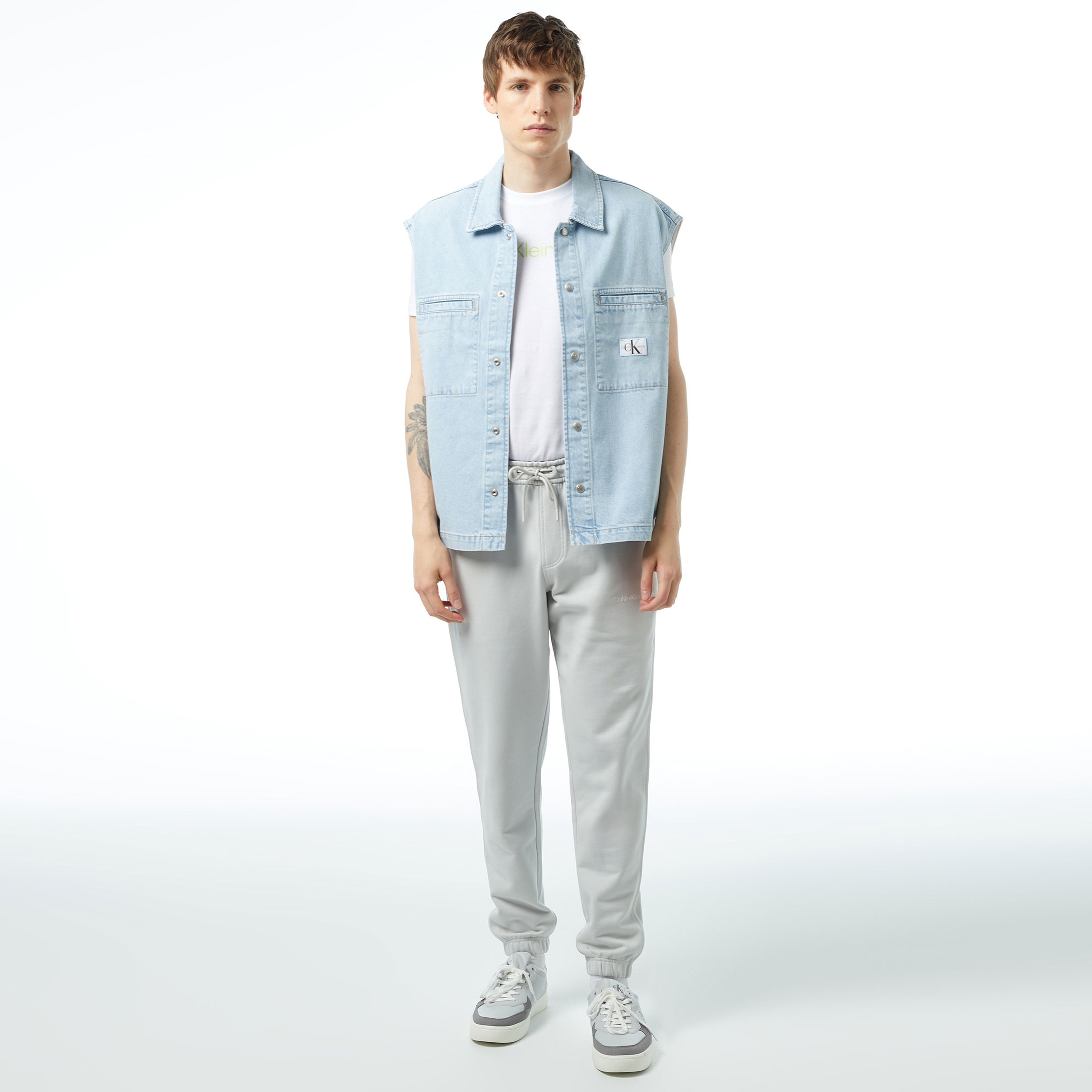 Calvin Klein Jeans Recycled Erkek Mavi Gömlek