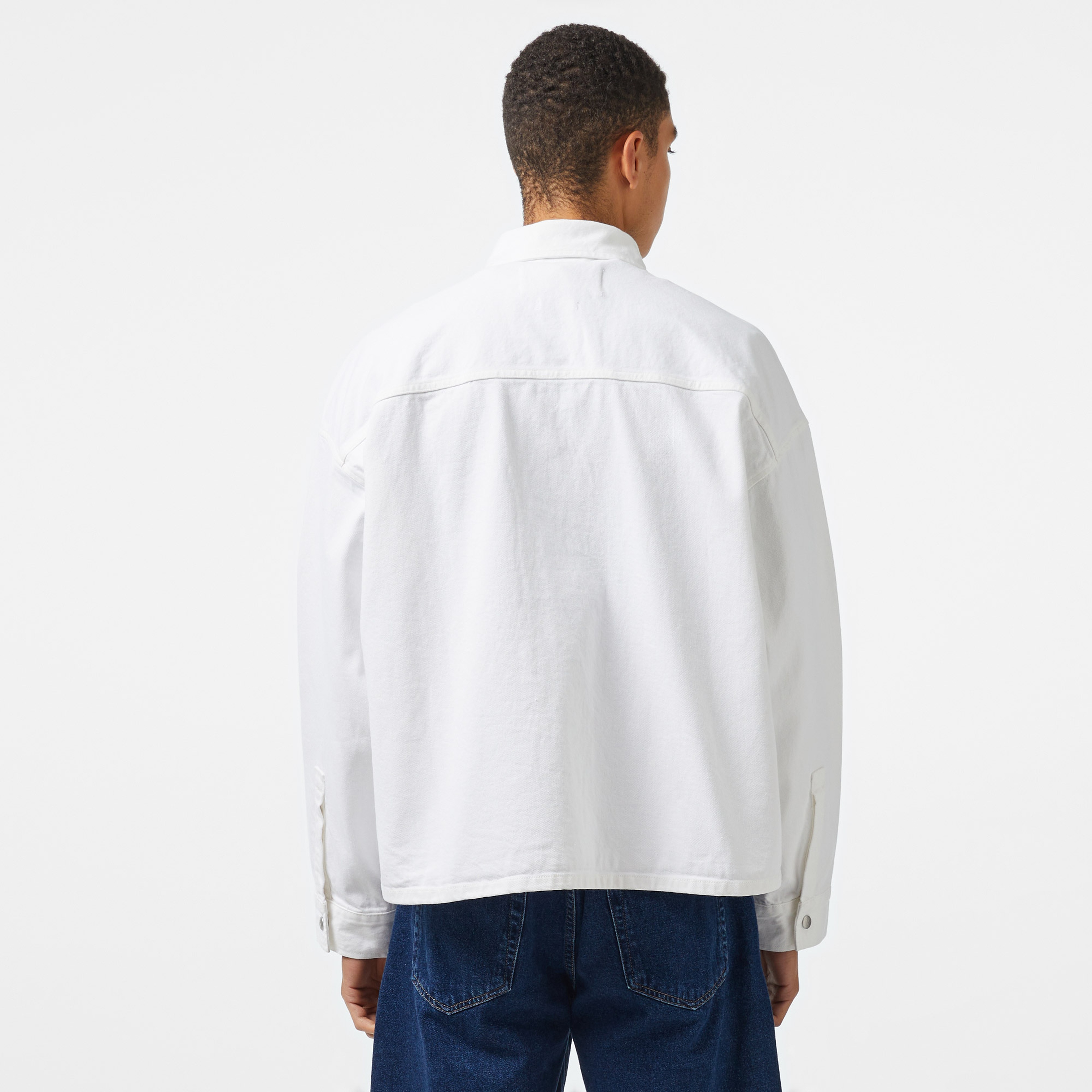 Calvin Klein Jeans Erkek Beyaz Denim Gömlek