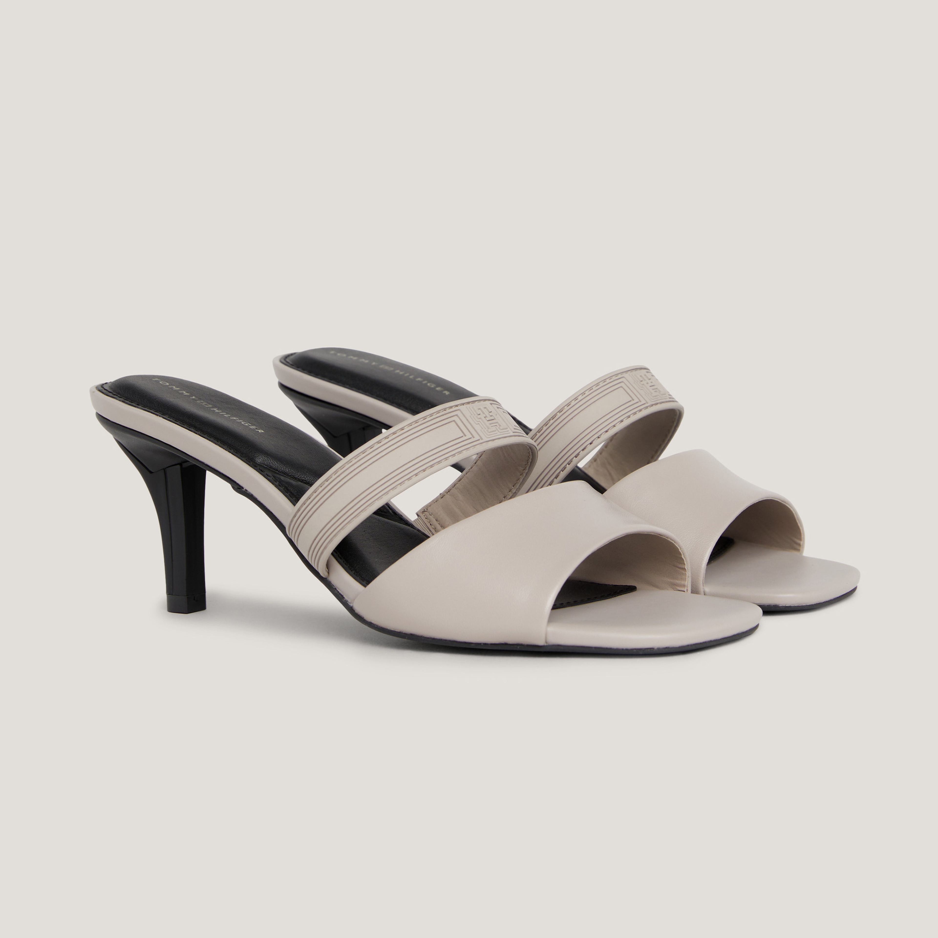 Tommy Hilfiger Stiletto Mules Kadın Gri Terlik