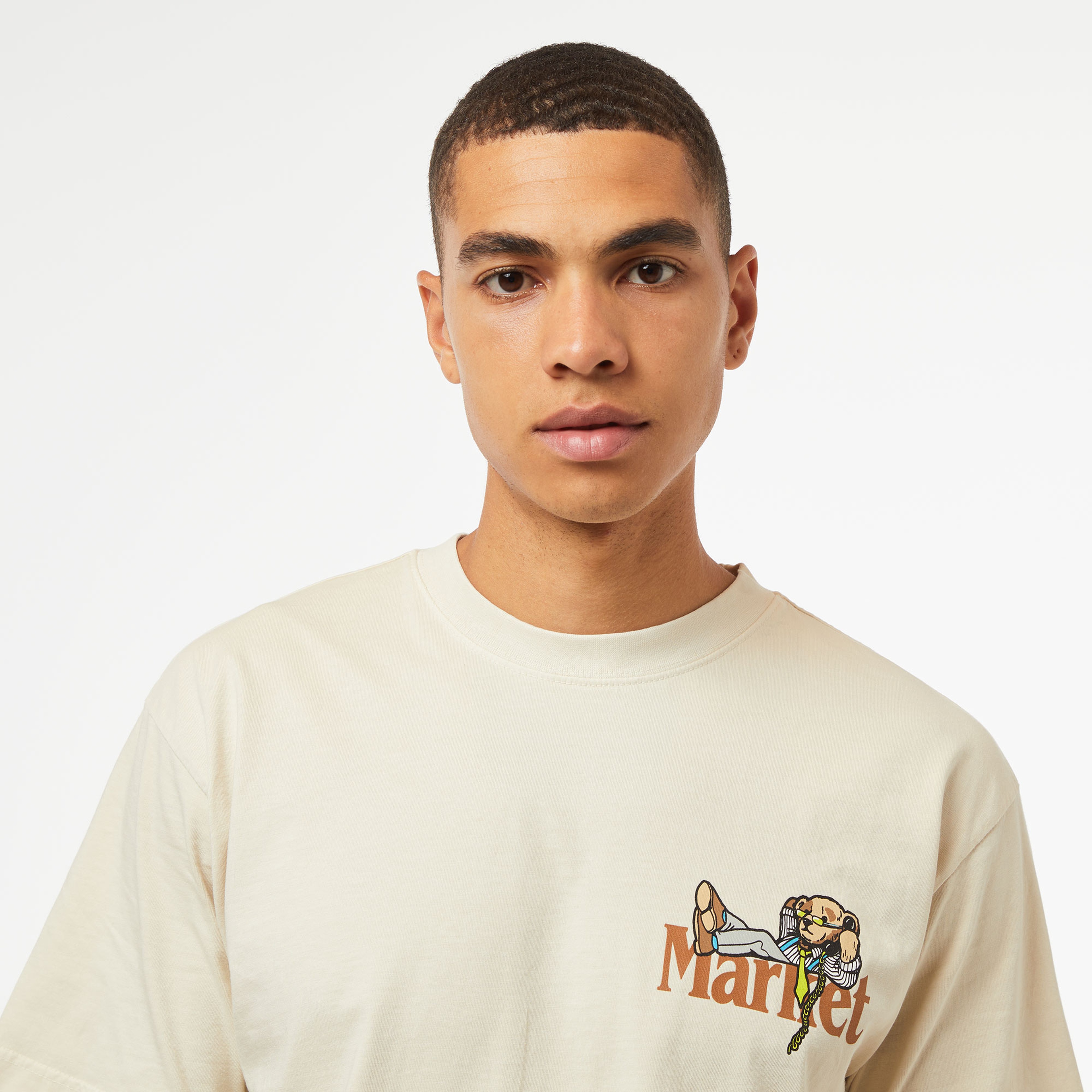 Market Better Call Bear Erkek Krem Rengi T-Shirt