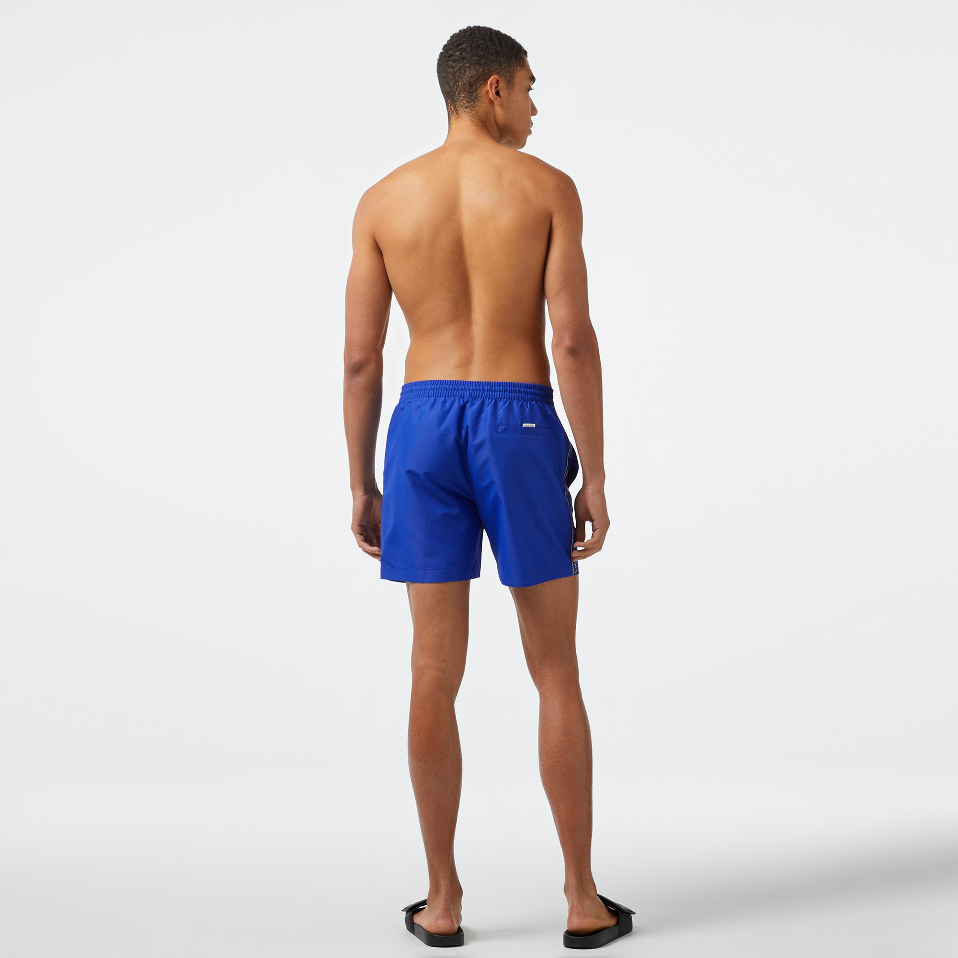 Calvin Klein Core Logo Tape Erkek Mavi Mayo Şort