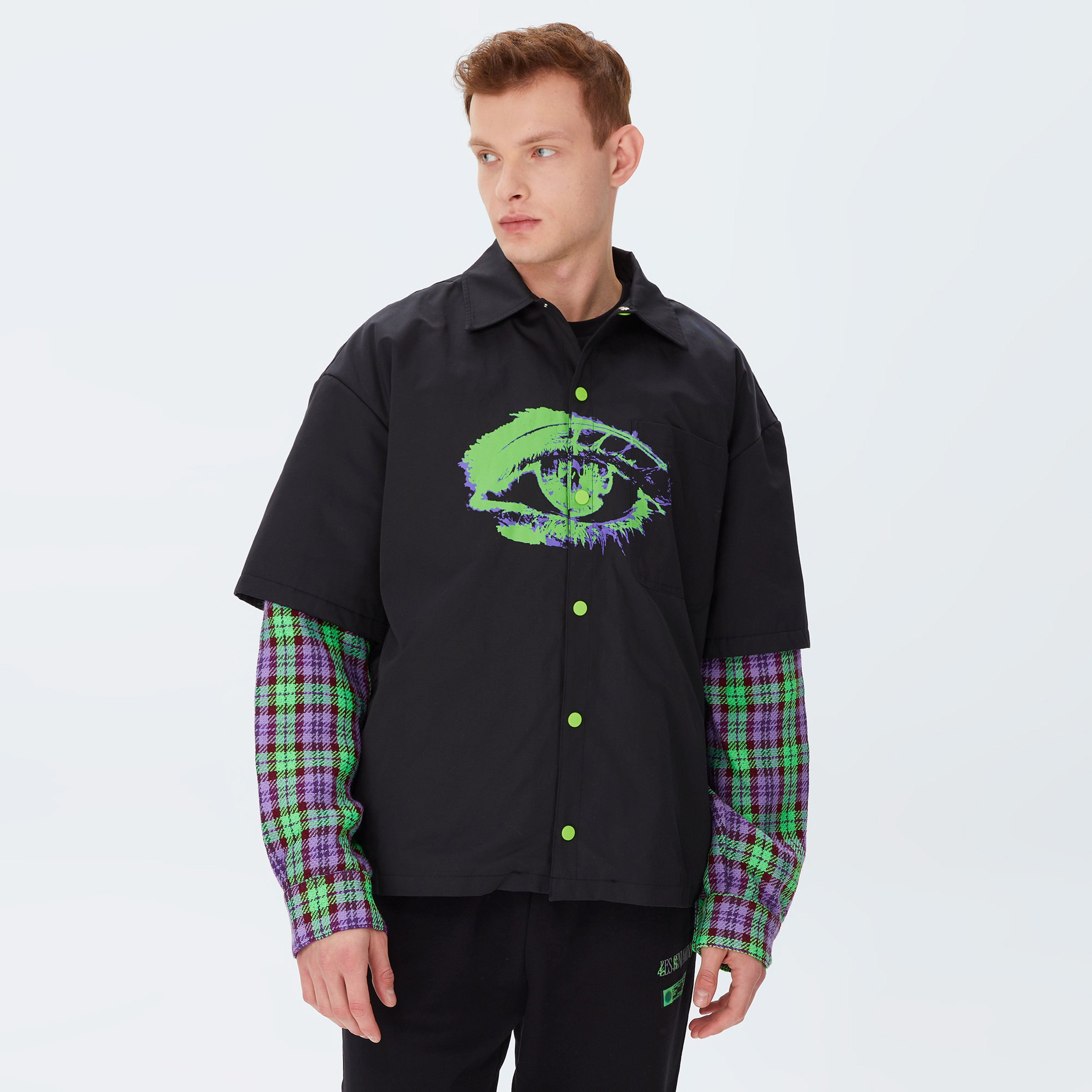 Les Benjamins 102 Unisex Siyah Kısa Kollu Gömlek
