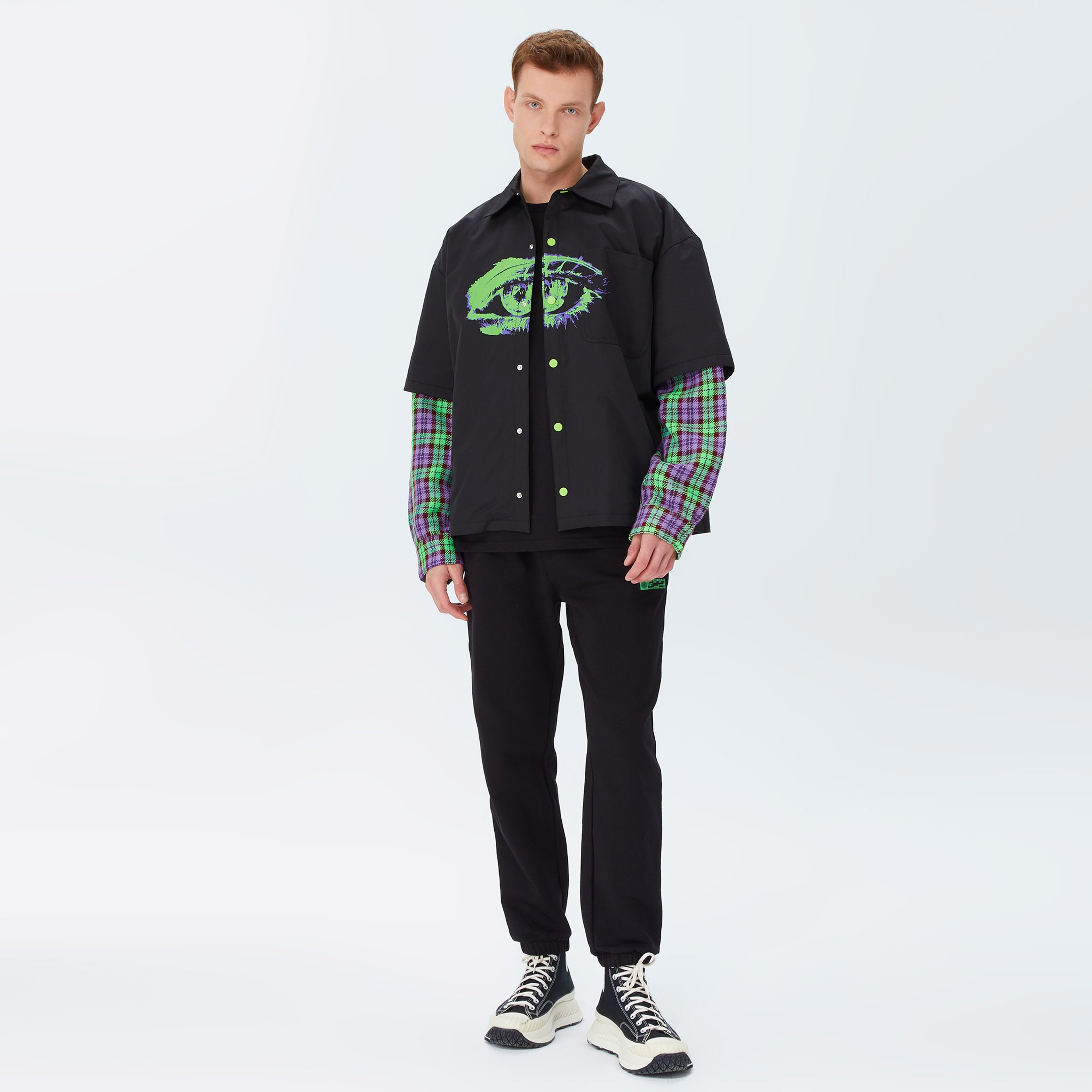 Les Benjamins 102 Unisex Siyah Kısa Kollu Gömlek