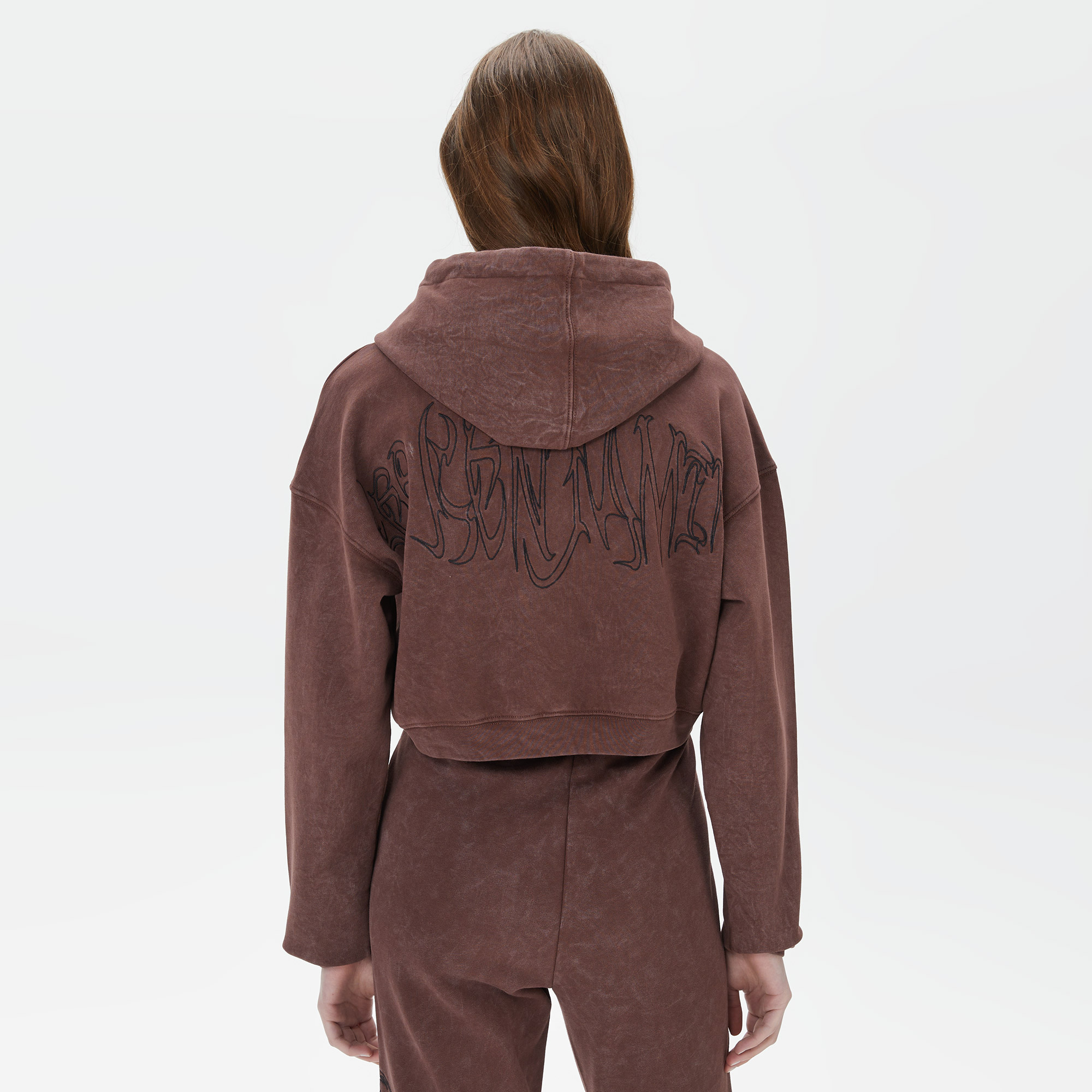 Les Benjamins Relaxed 001 Kadın Bordo Hoodie Sweatshirt