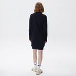 Kadın Baskılı Uzun Kollu Lacivert Elbise