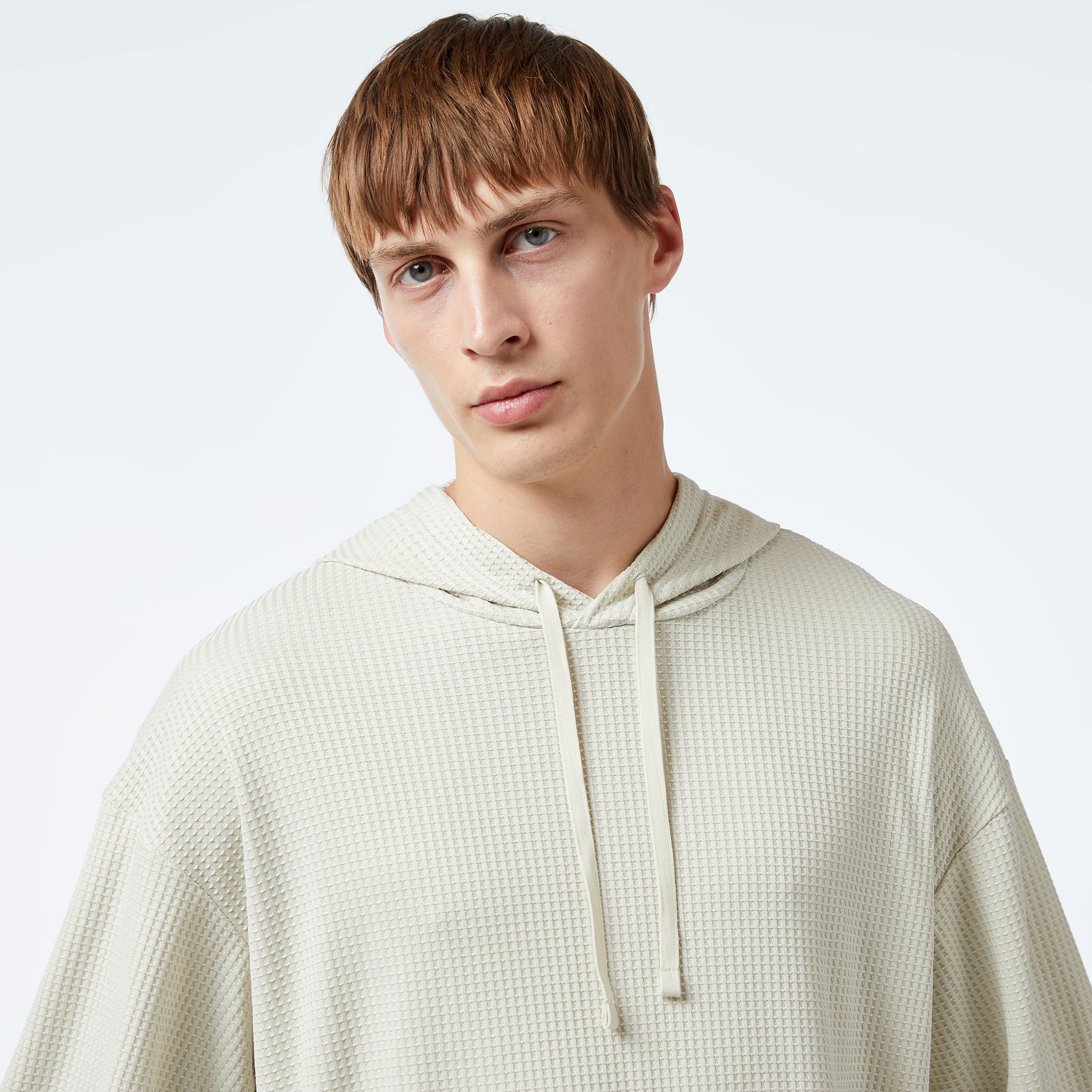 Under Armour Rival Waffle Erkek Bej Hoodie