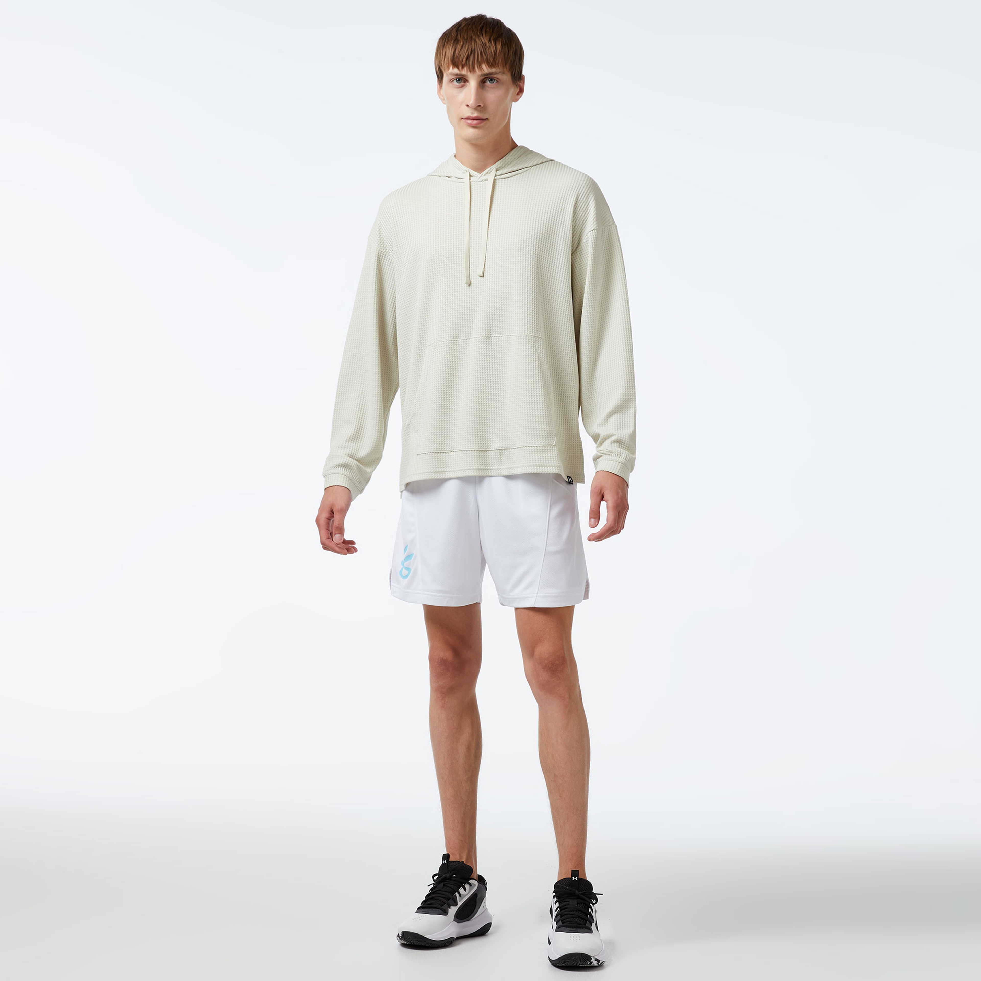 Under Armour Rival Waffle Erkek Bej Hoodie
