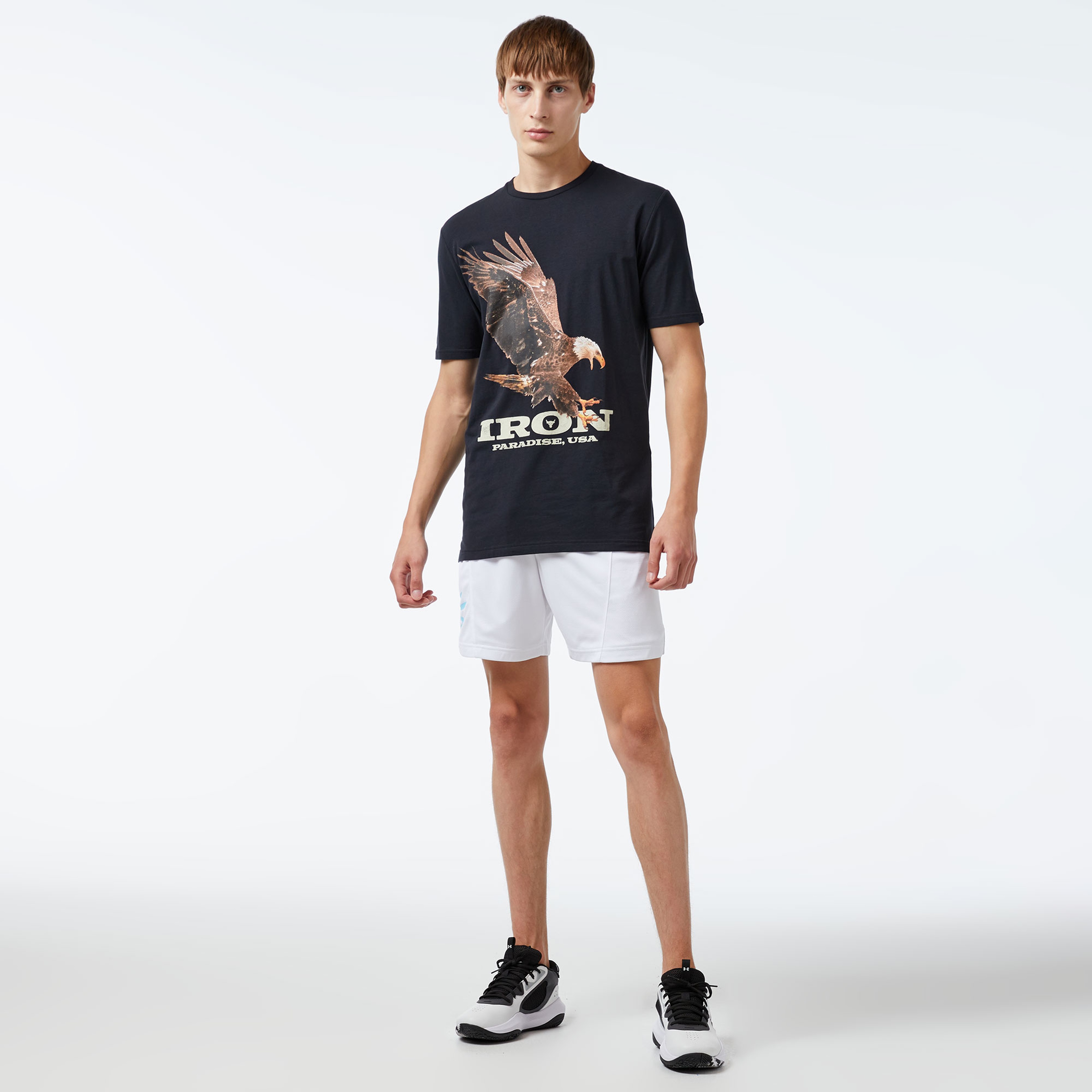 Under Armour Pjt Rck Eagle Graphic Ss Erkek Siyah T-Shirt
