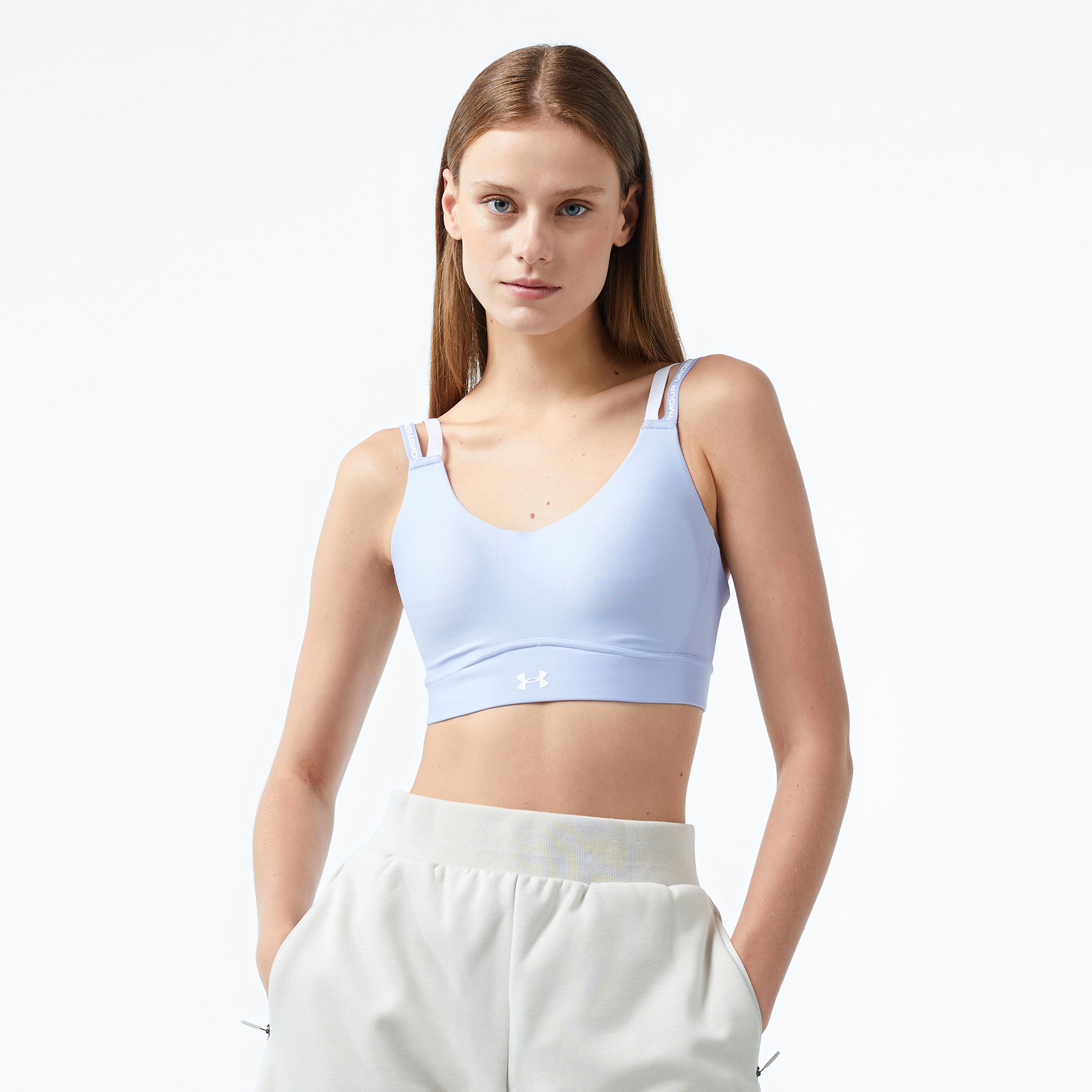 Under Armour infinity Mid 2.0 Rib Kadın Mor Bra