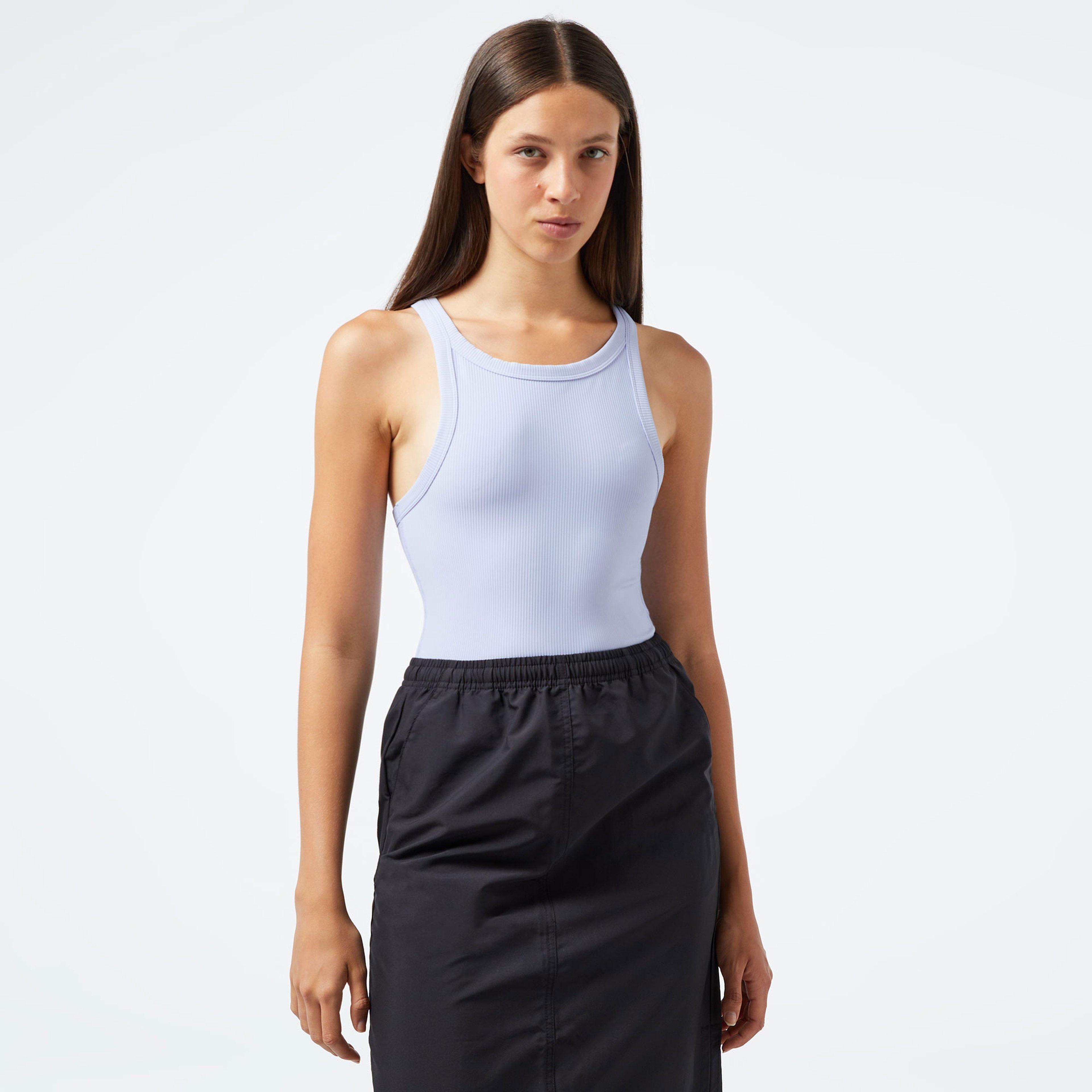 Under Armour Meridian Rib Crop Tank Kadın Mor T-Shirt
