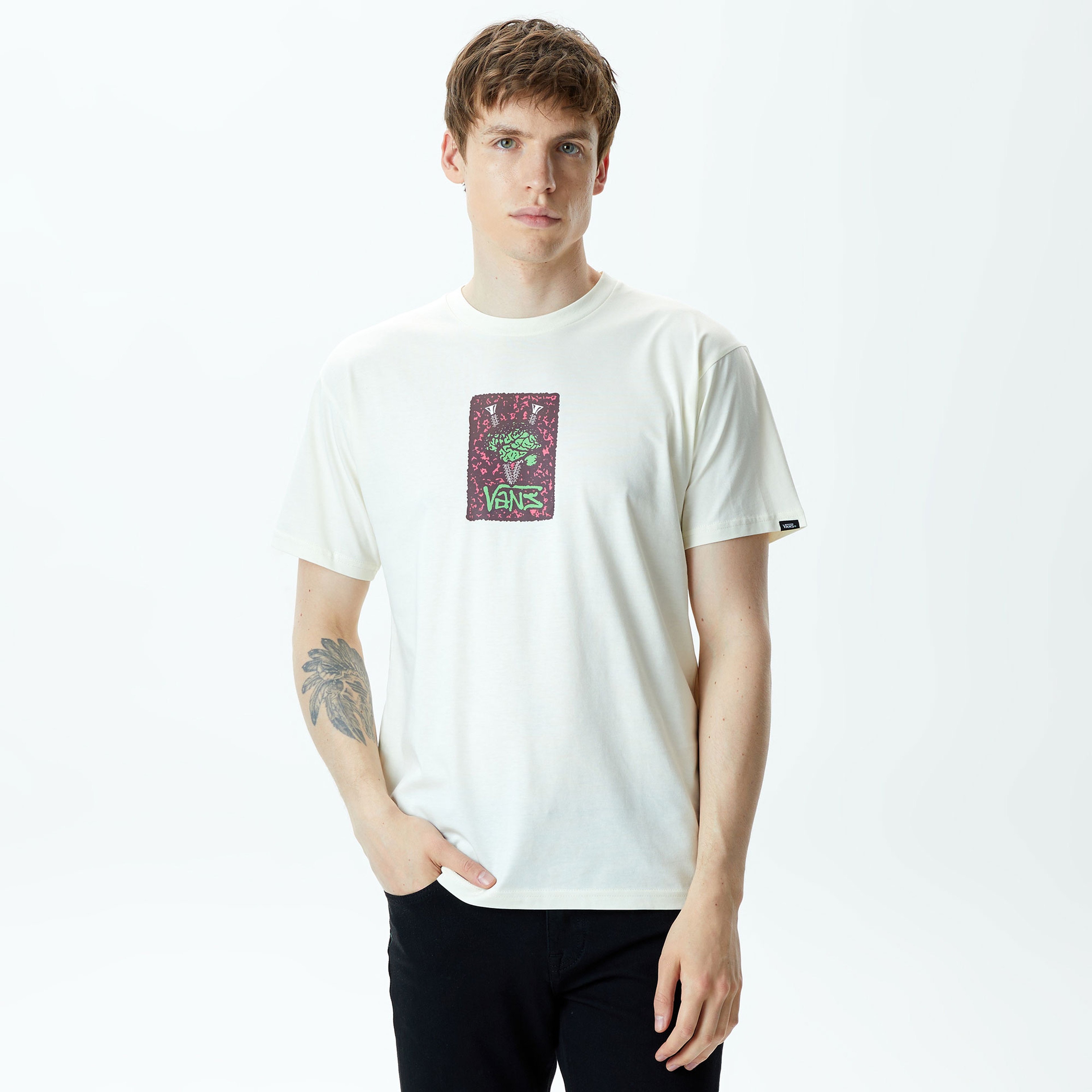 Vans Thinkv Ss Erkek Beyaz T-Shirt