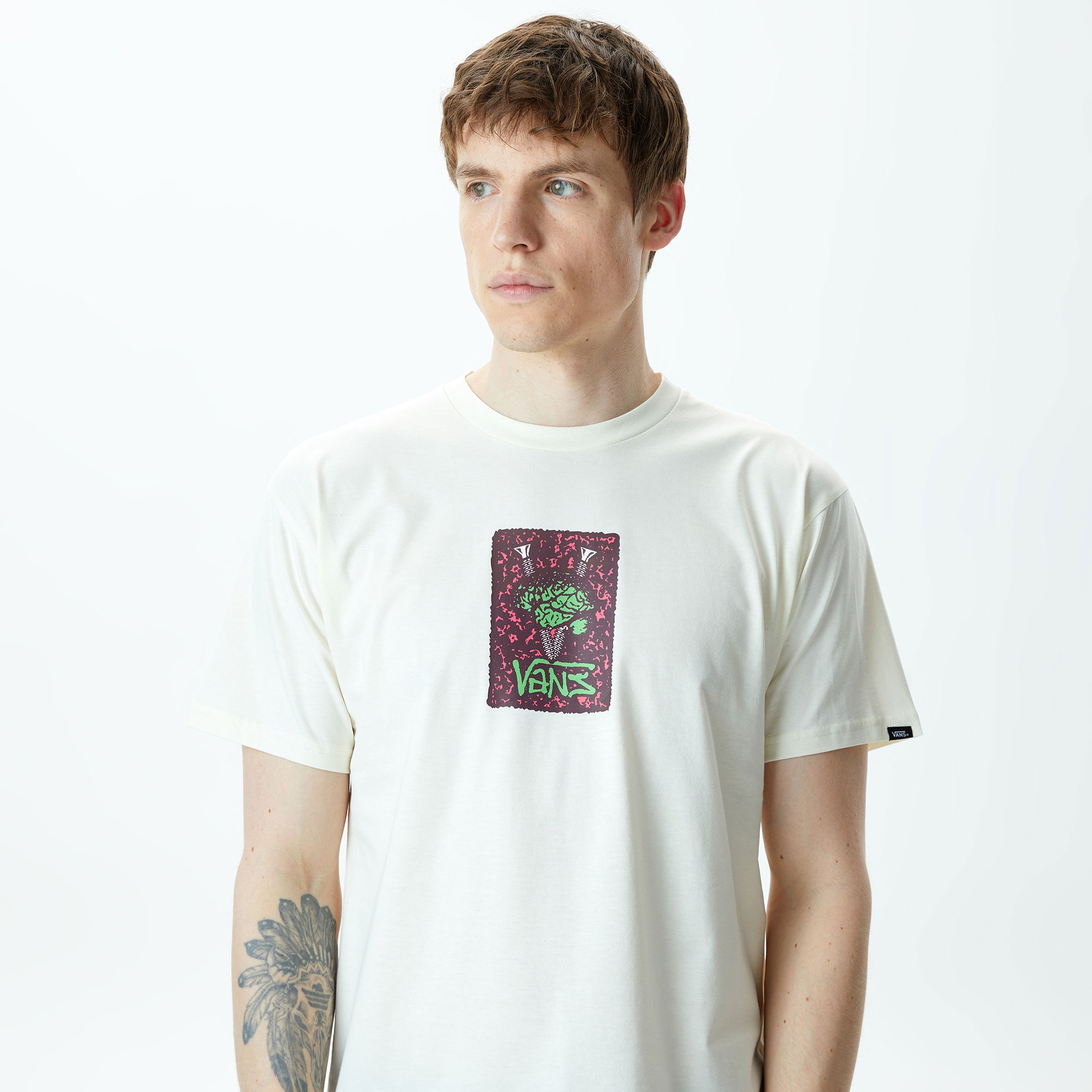Vans Thinkv Ss Erkek Beyaz T-Shirt