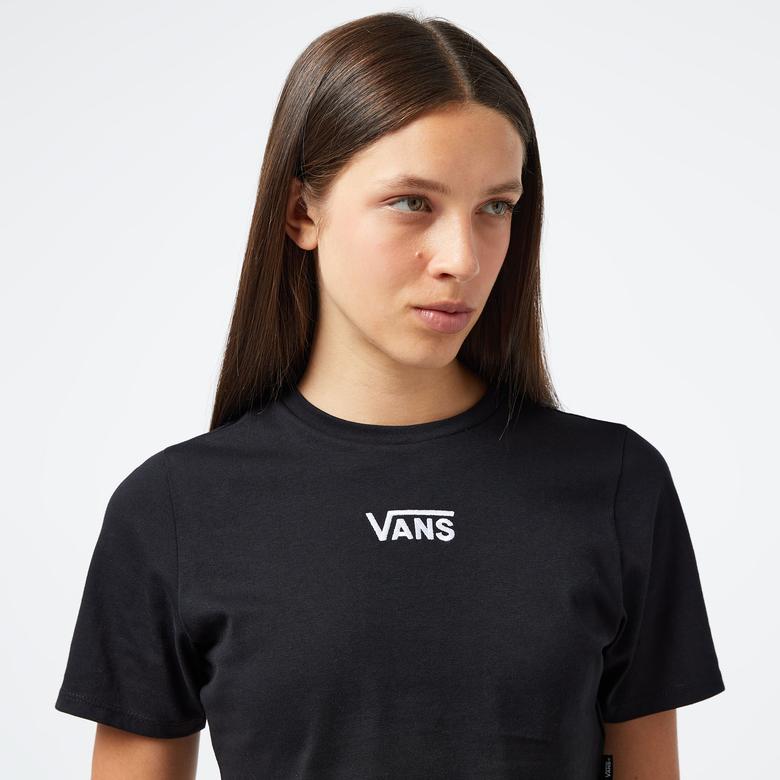 Vans Flying V Crew Crop ii Kadın Siyah T-Shirt