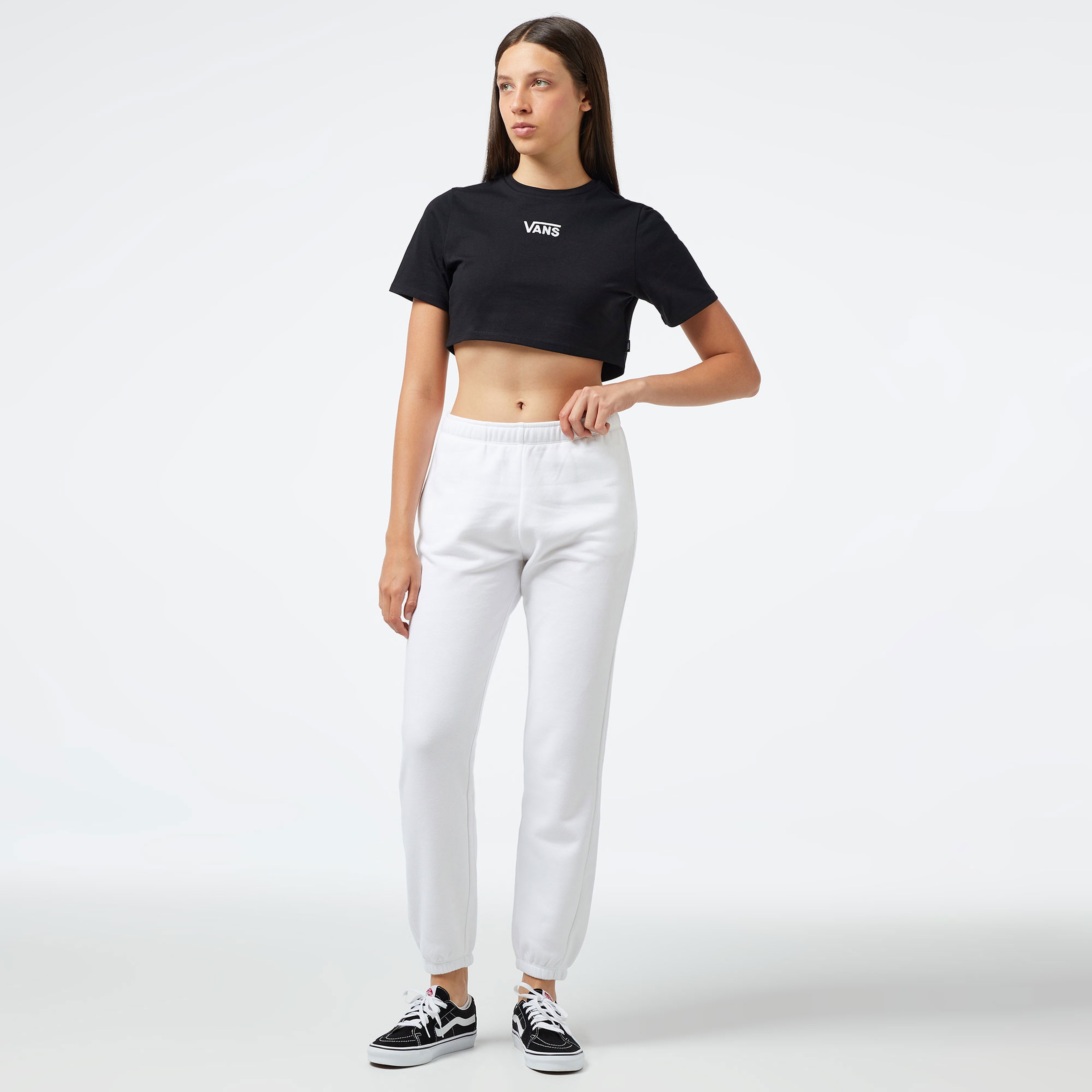 Vans Flying V Crew Crop ii Kadın Siyah T-Shirt