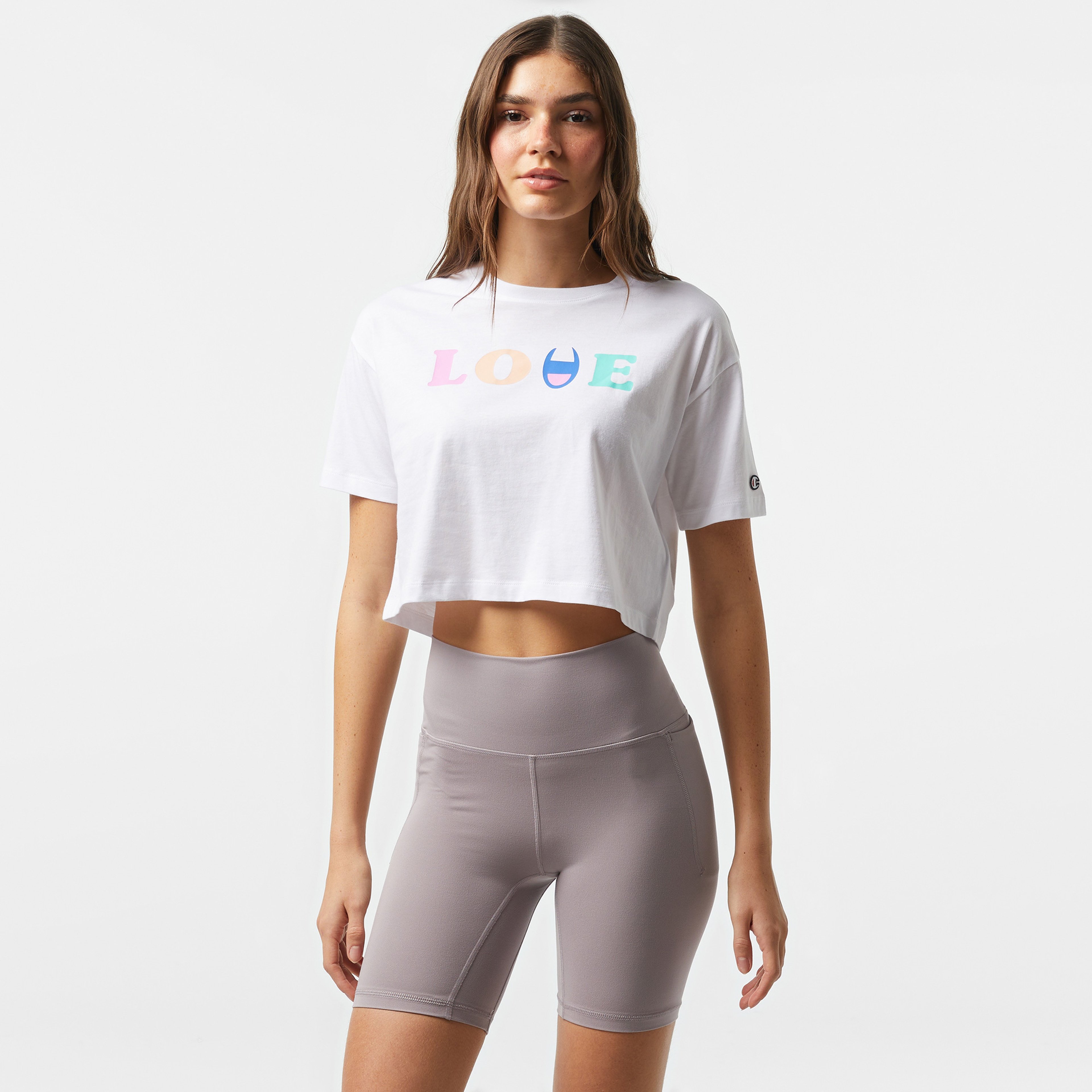 Champion Elastic Cuff Çocuk Beyaz T-Shirt