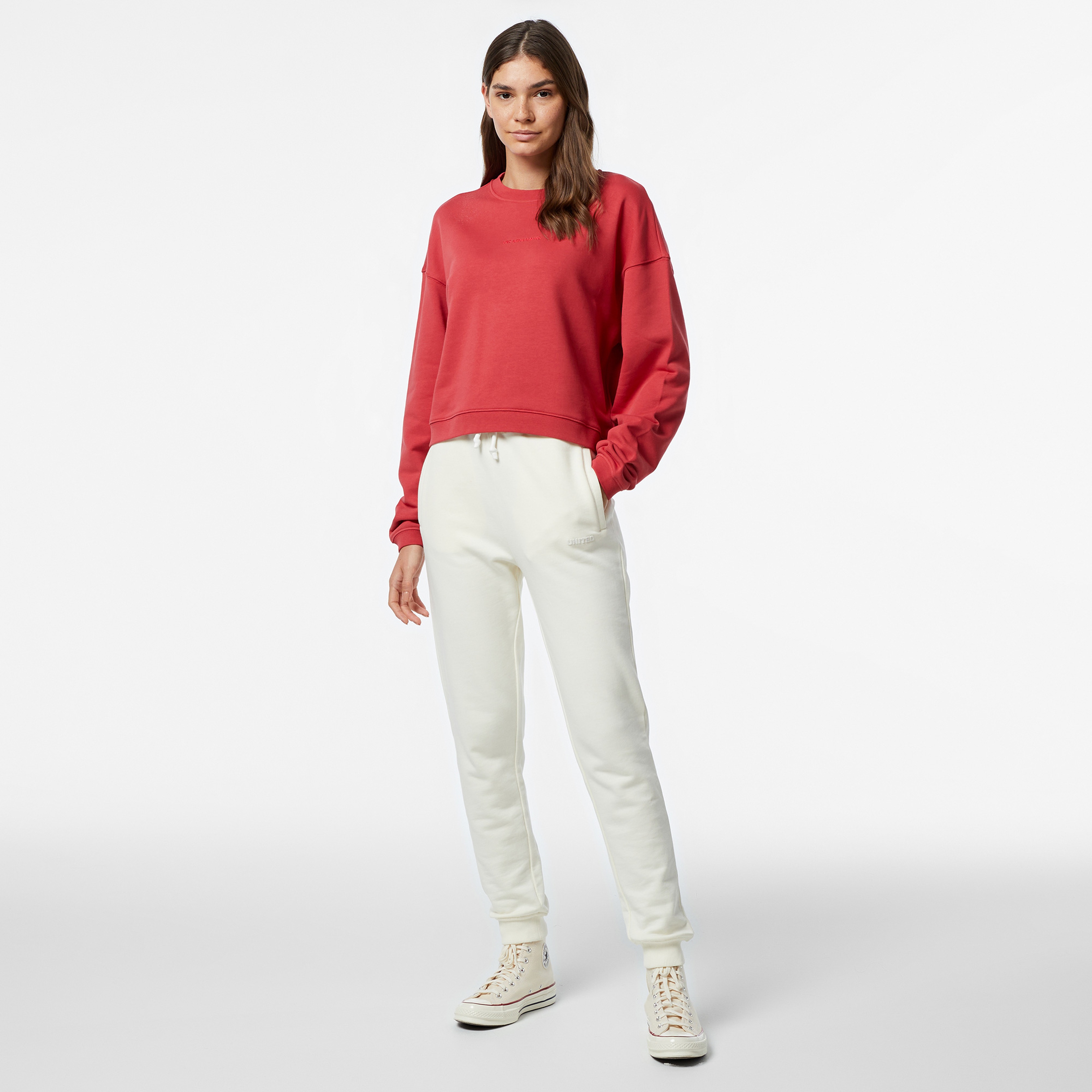 Les Benjamins 304 Kadın Kırmızı Sweatshirt