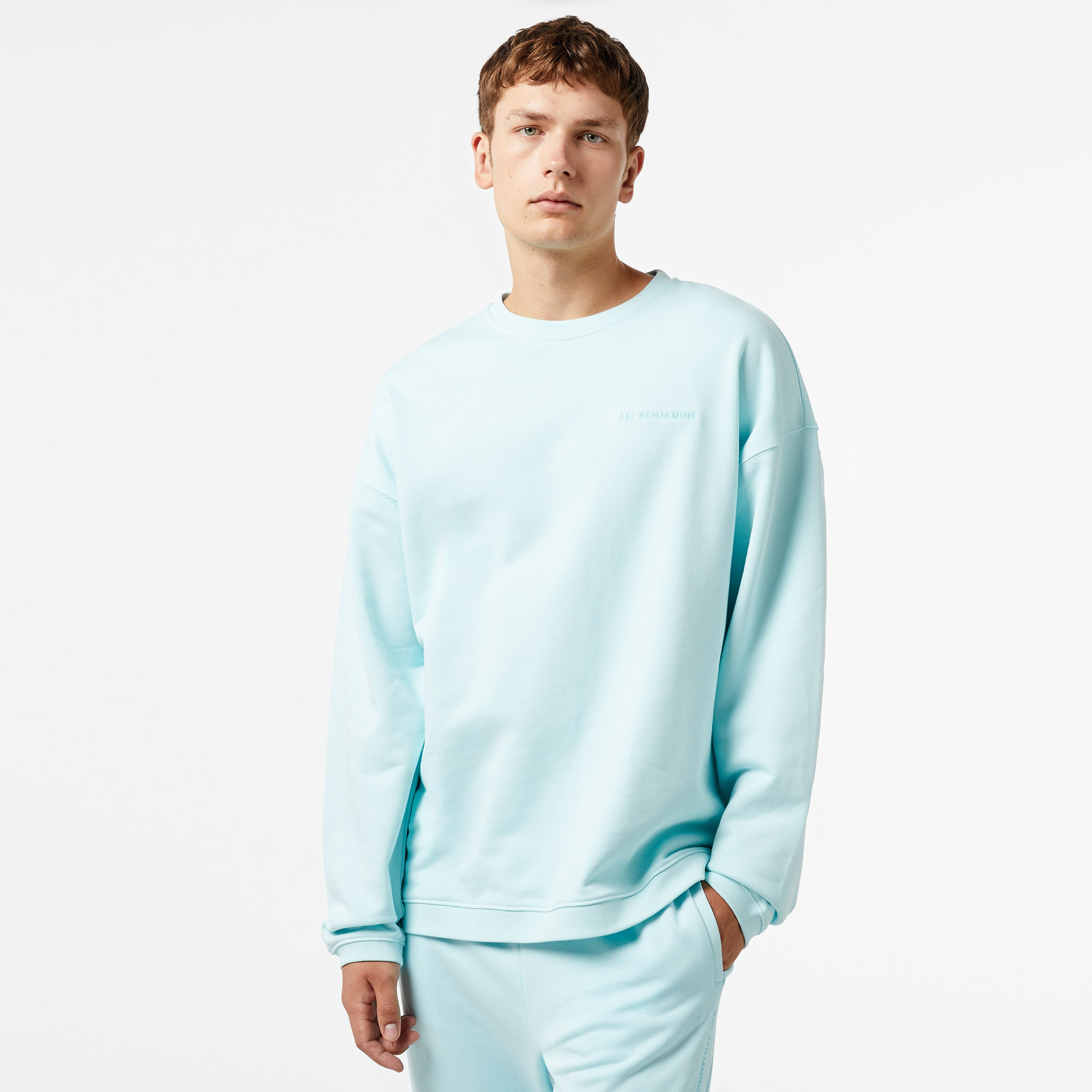 Les Benjamins 307 Erkek Mavi Sweatshirt
