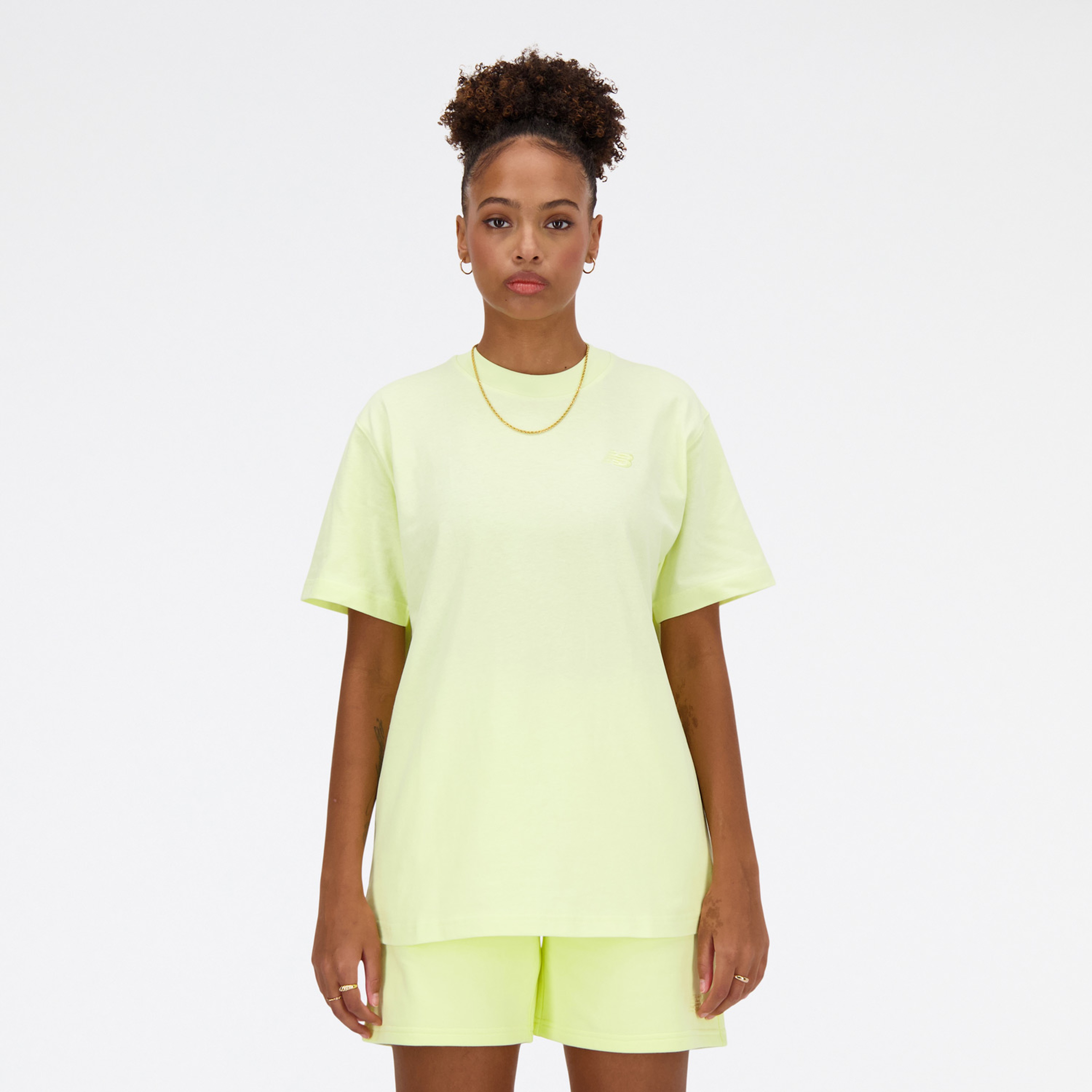 New Balance Athletics Jersey Kadın Sarı T-Shirt