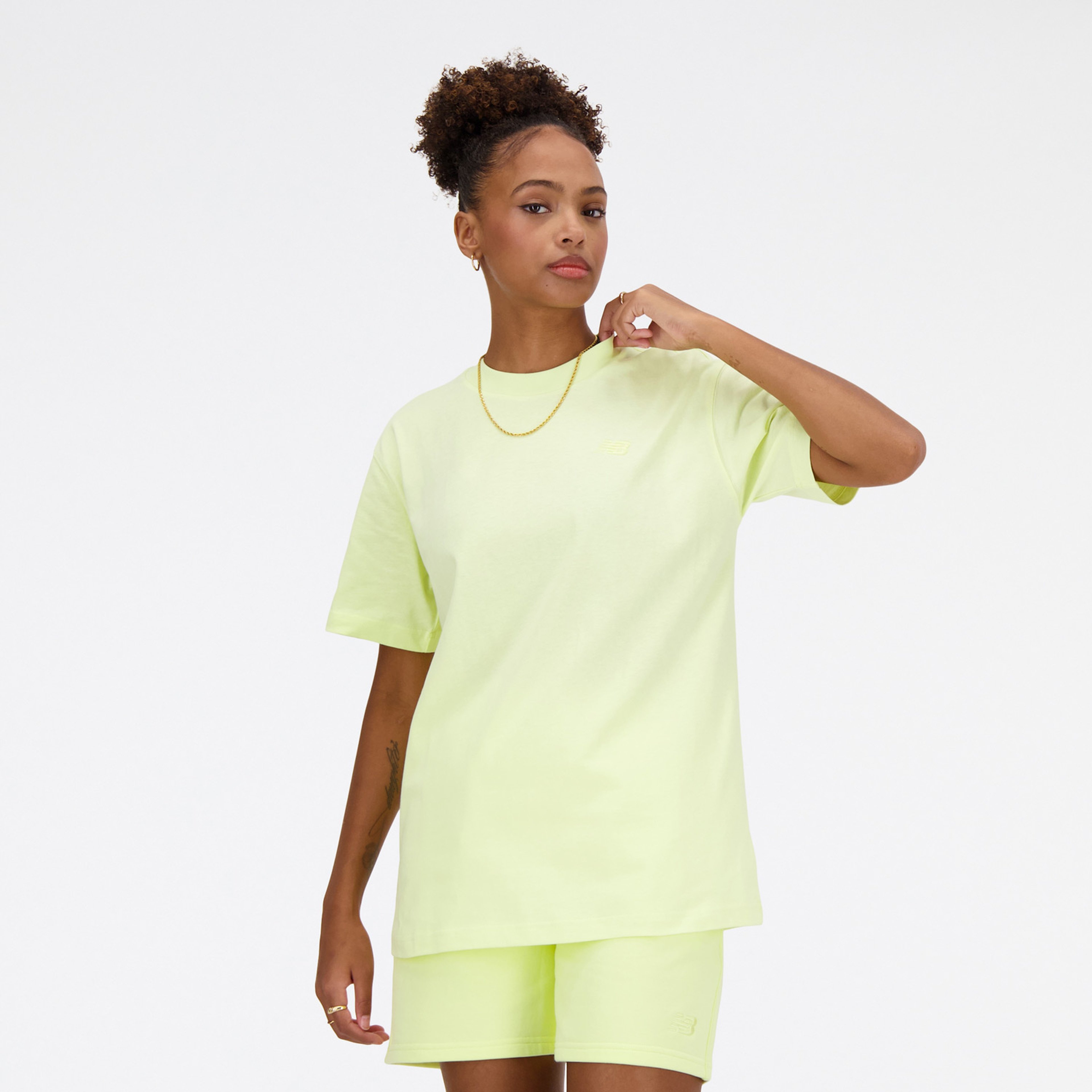 New Balance Athletics Jersey Kadın Sarı T-Shirt