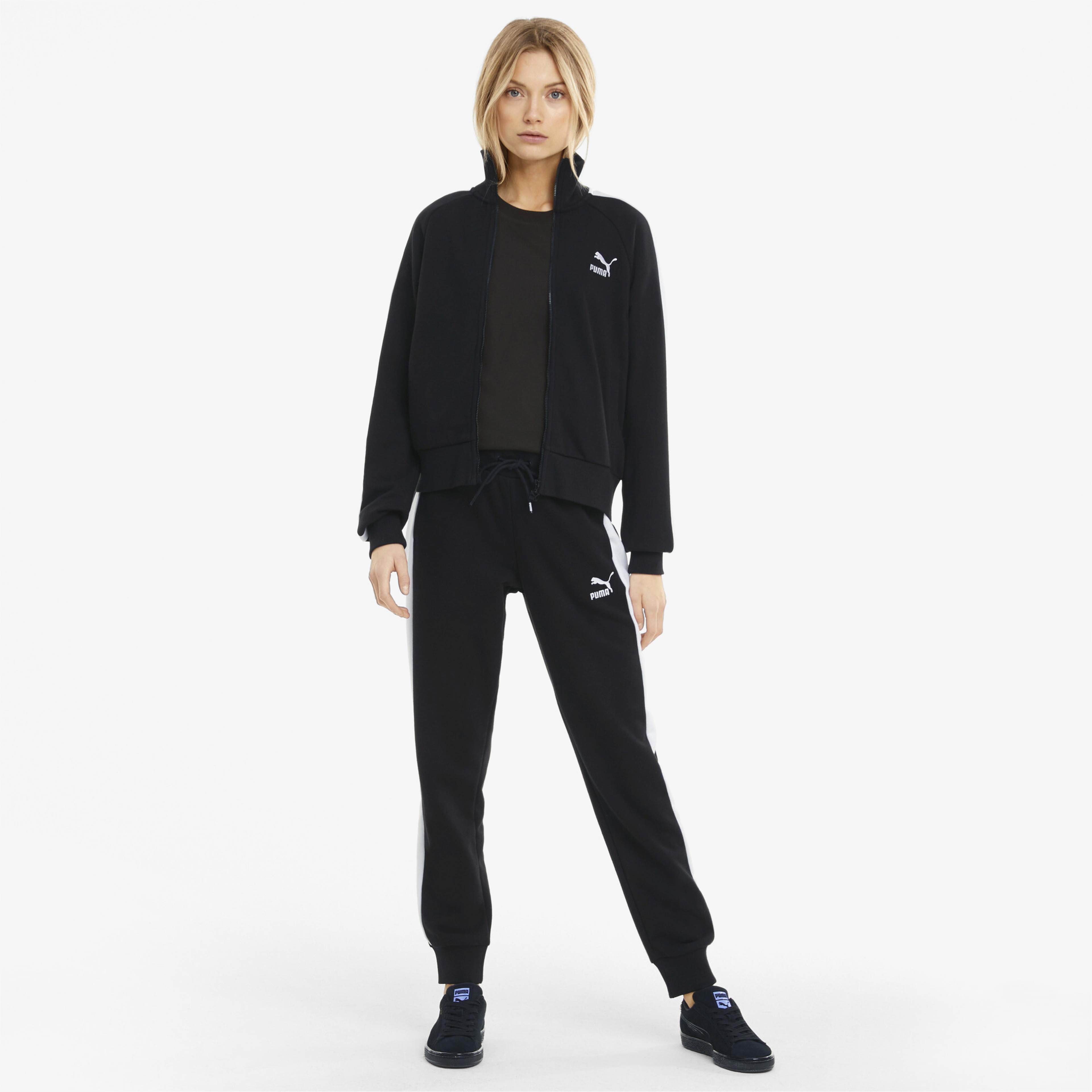 Puma Iconic T7 Kadın Siyah Eşofman Üstü