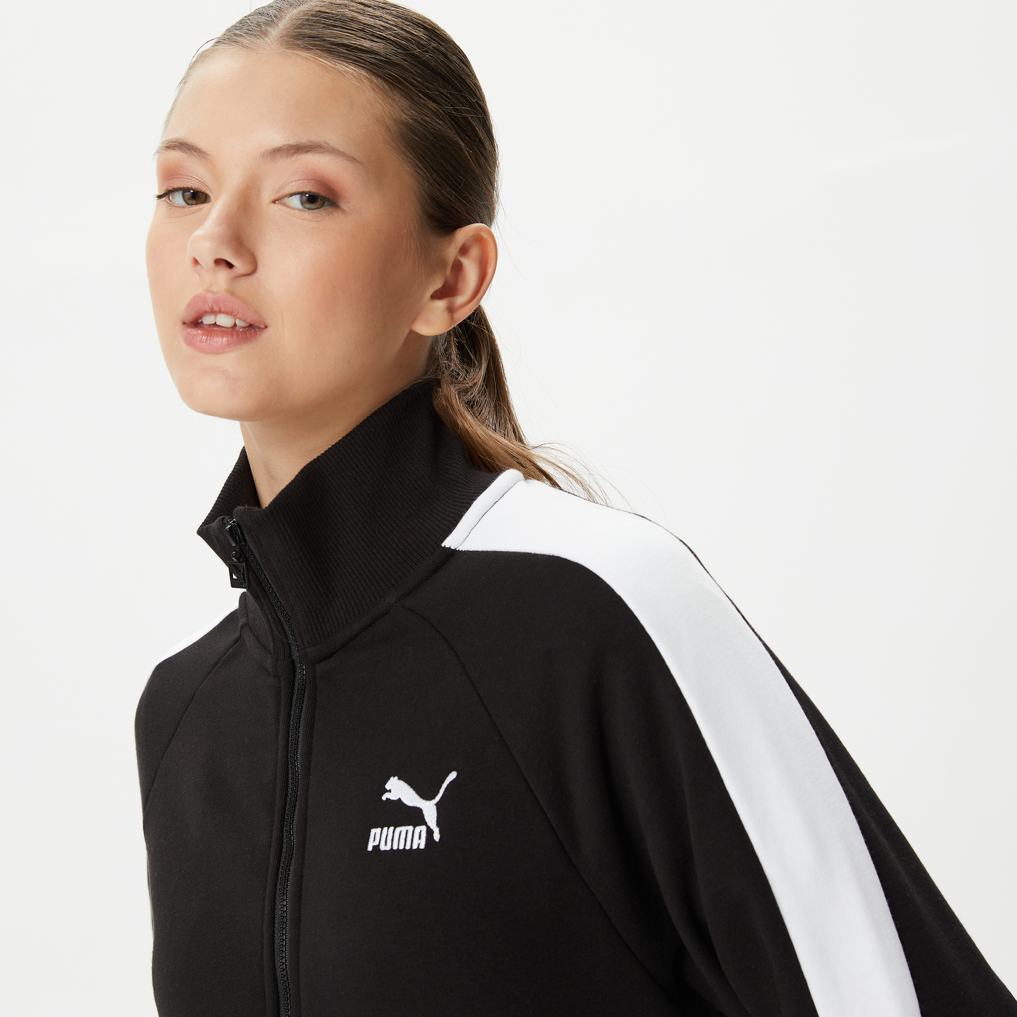 Puma Iconic T7 Kadın Siyah Eşofman Üstü