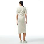 Nike Sportswear Chill Knit Kadın Krem Elbise