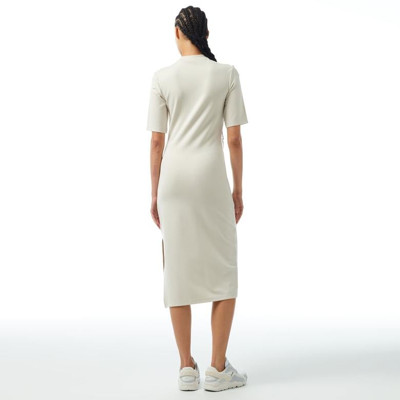 Nike Sportswear Chill Knit Kadın Krem Elbise