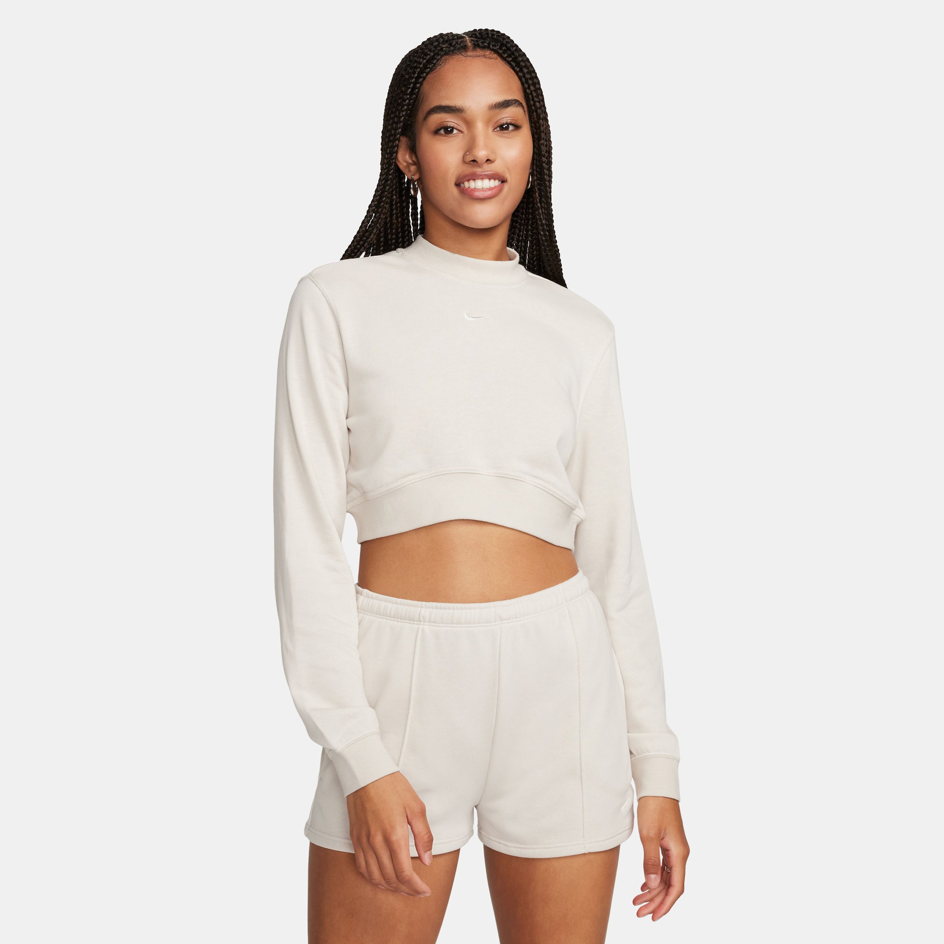 Nike Sportswear Chill Terry Kadın Beyaz Bra