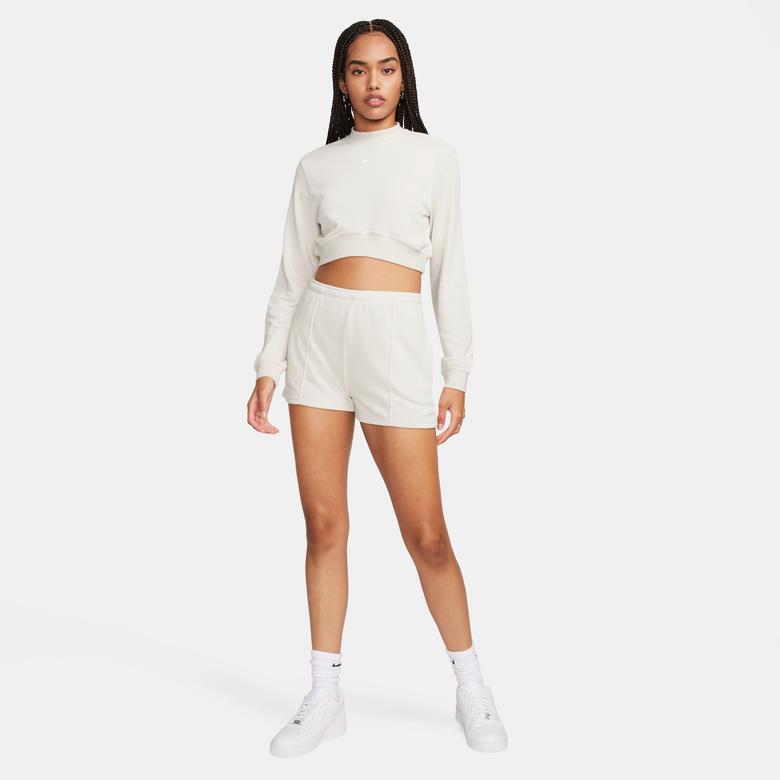 Nike Sportswear Chill Terry Kadın Beyaz Bra