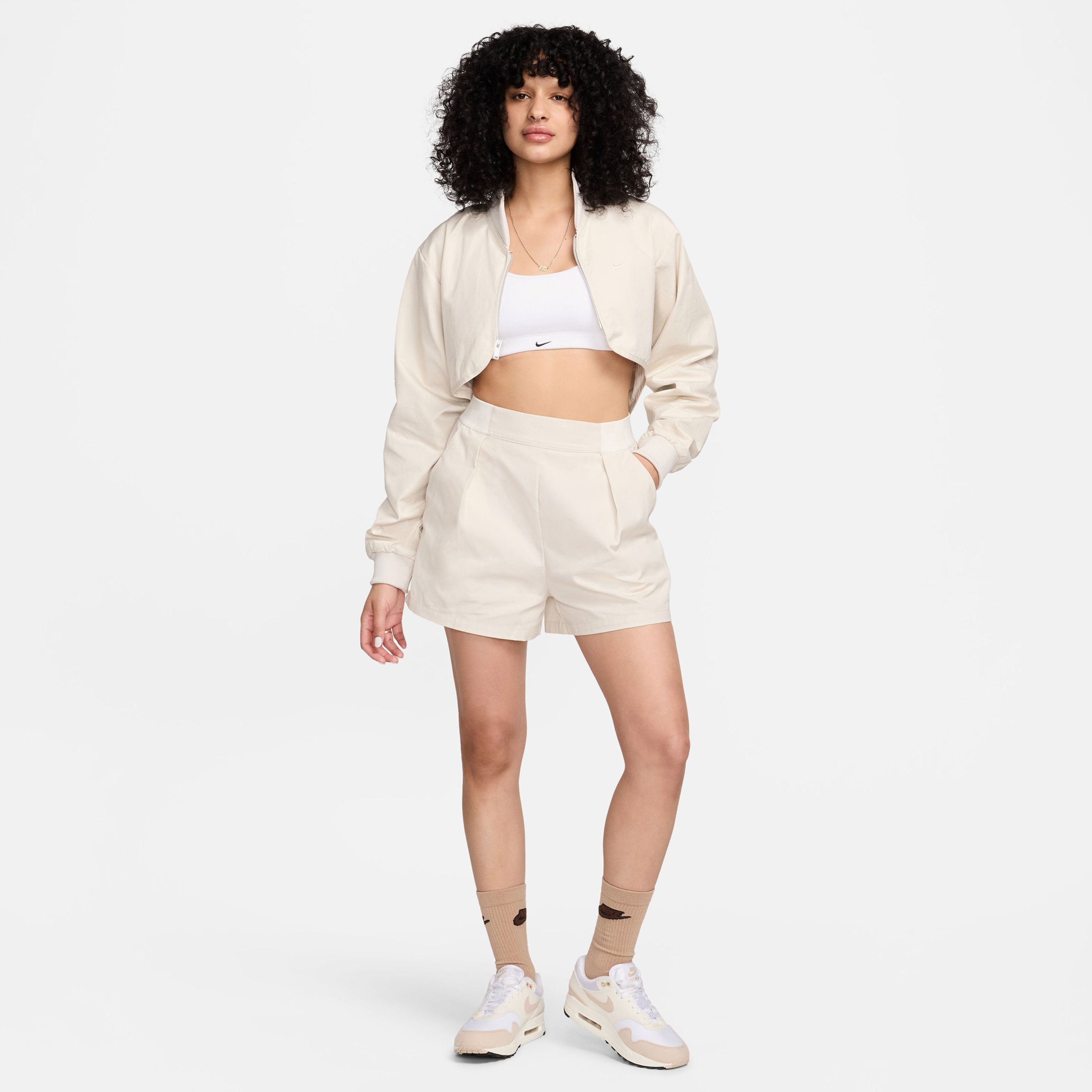 Nike Sportswear Collection Kadın Beyaz Ceket