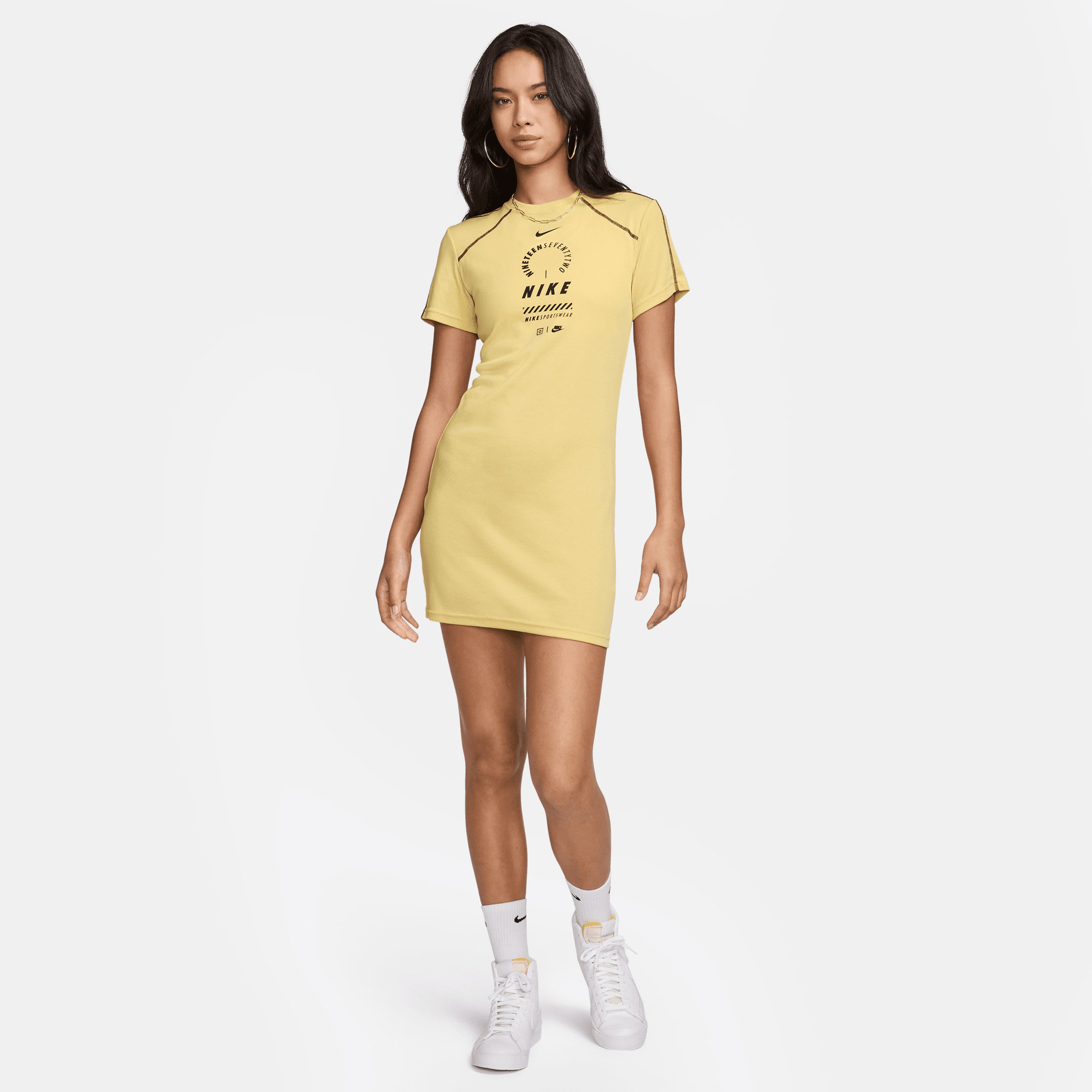 Nike Sportswear Kadın Sarı Elbise