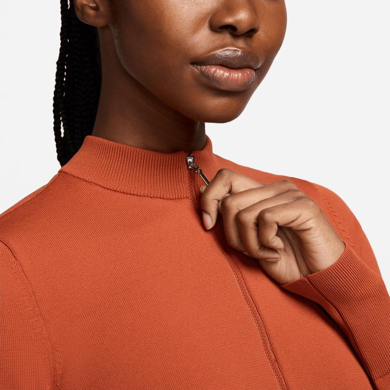 Nike Sportswear Chill Knit Kadın Turuncu Crop Sweatshirt