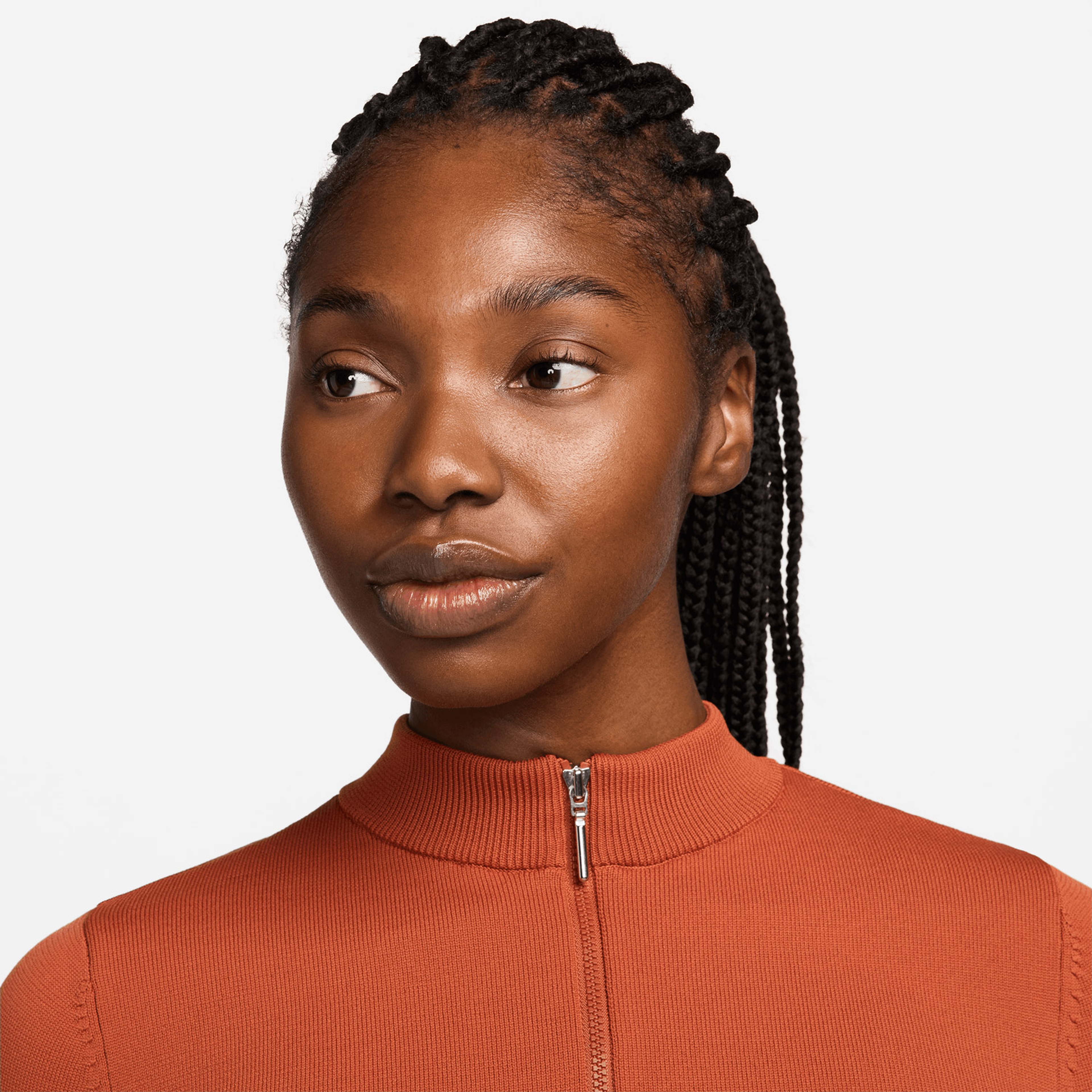 Nike Sportswear Chill Knit Kadın Turuncu Crop Sweatshirt