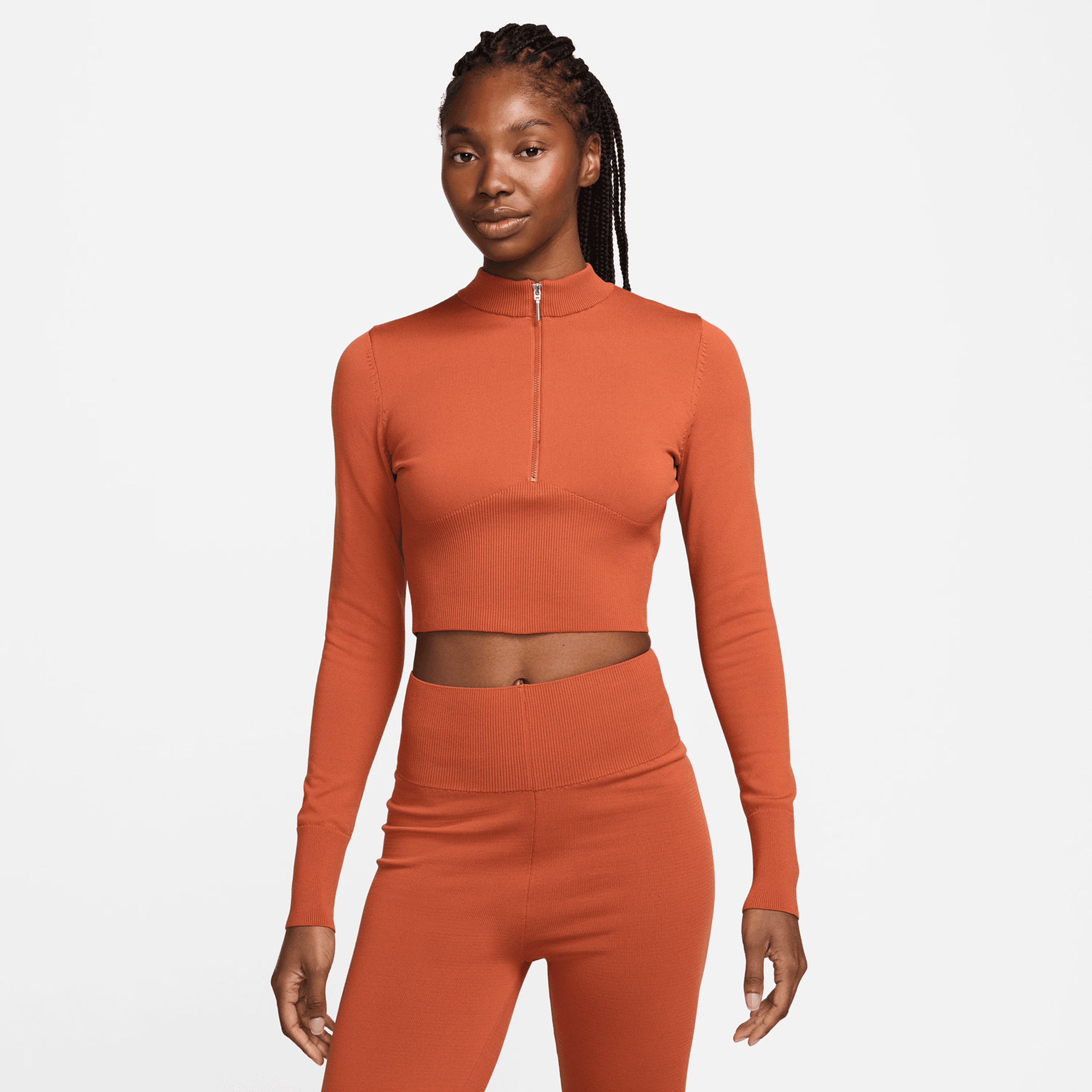 Nike Sportswear Chill Knit Kadın Turuncu Crop Sweatshirt
